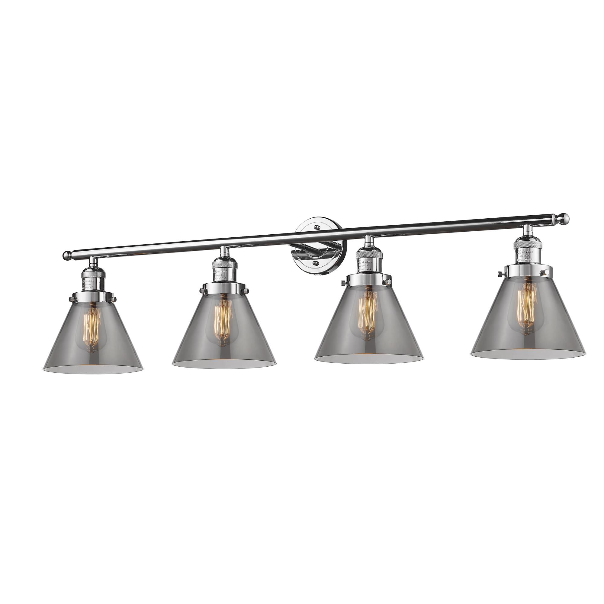 Shown in Polished Chrome finish and Smoked glass