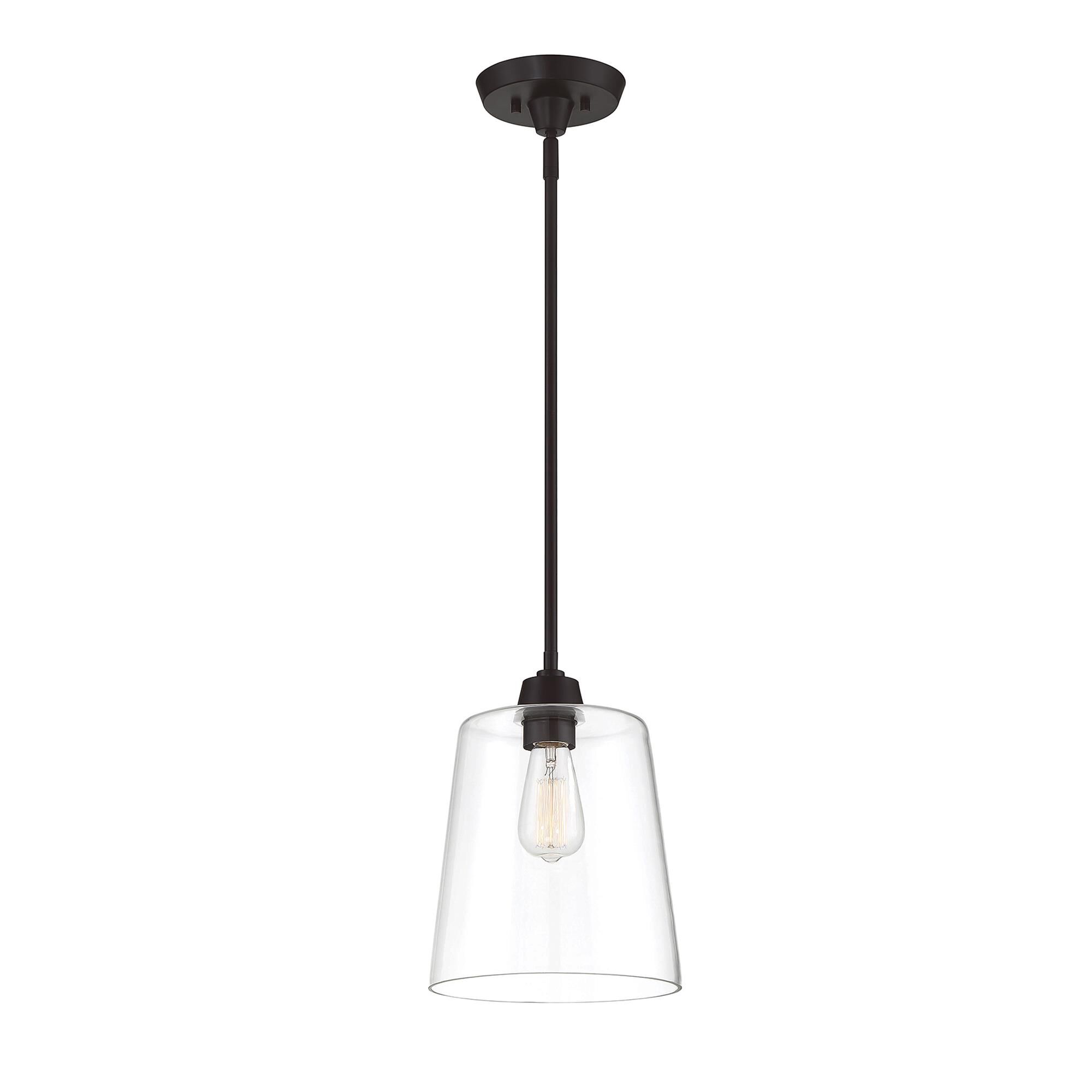 Shown in Oil Rubbed Bronze finish and Clear glass