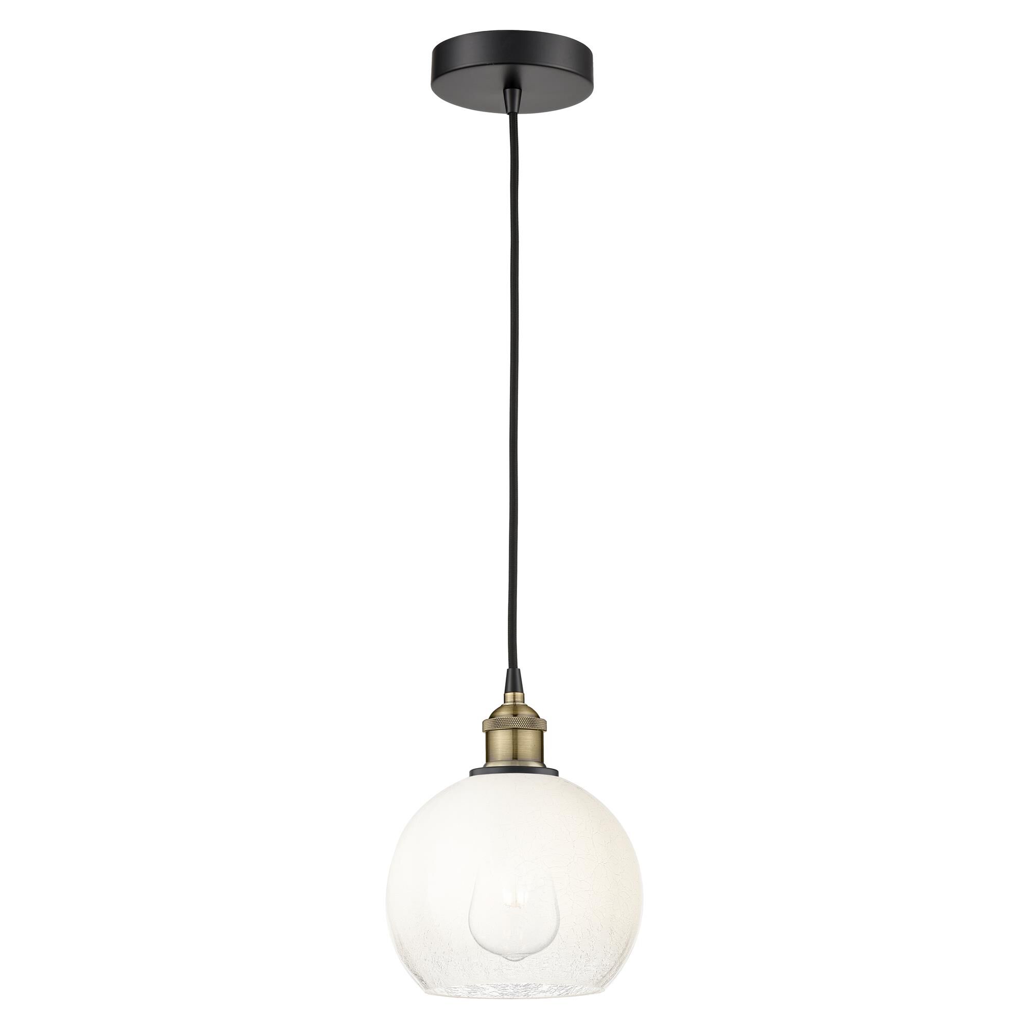 Shown in Black Antique Brass finish and Opal glass