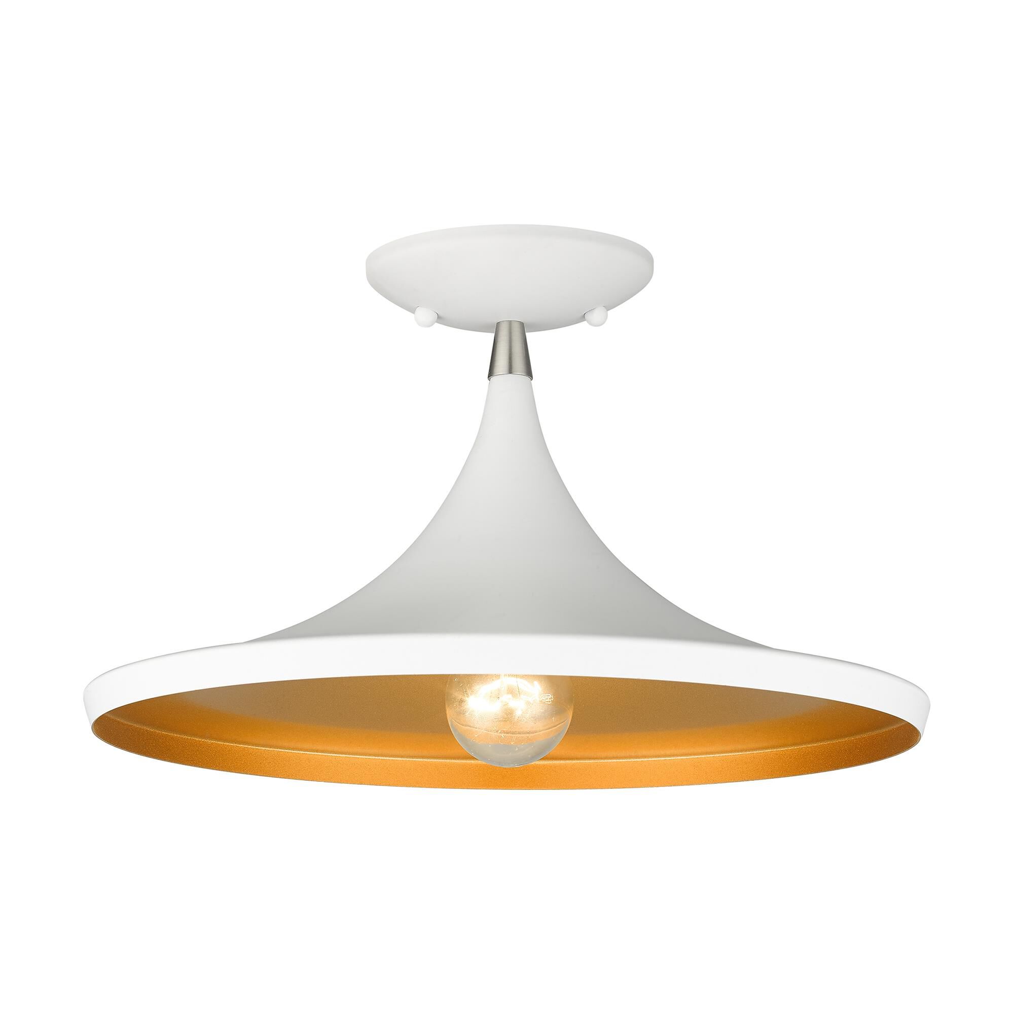 Waldorf 14 Inch 1 Light Semi Flush Mount by Livex Lighting