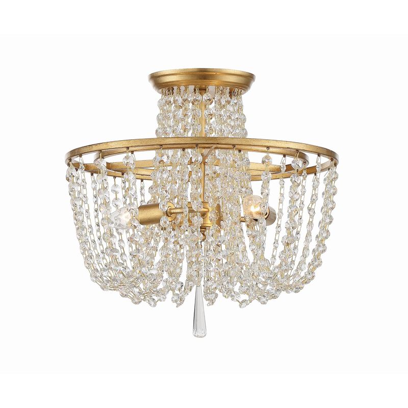 Arcadia 15 Inch 3 Light Semi Flush Mount by Crystorama