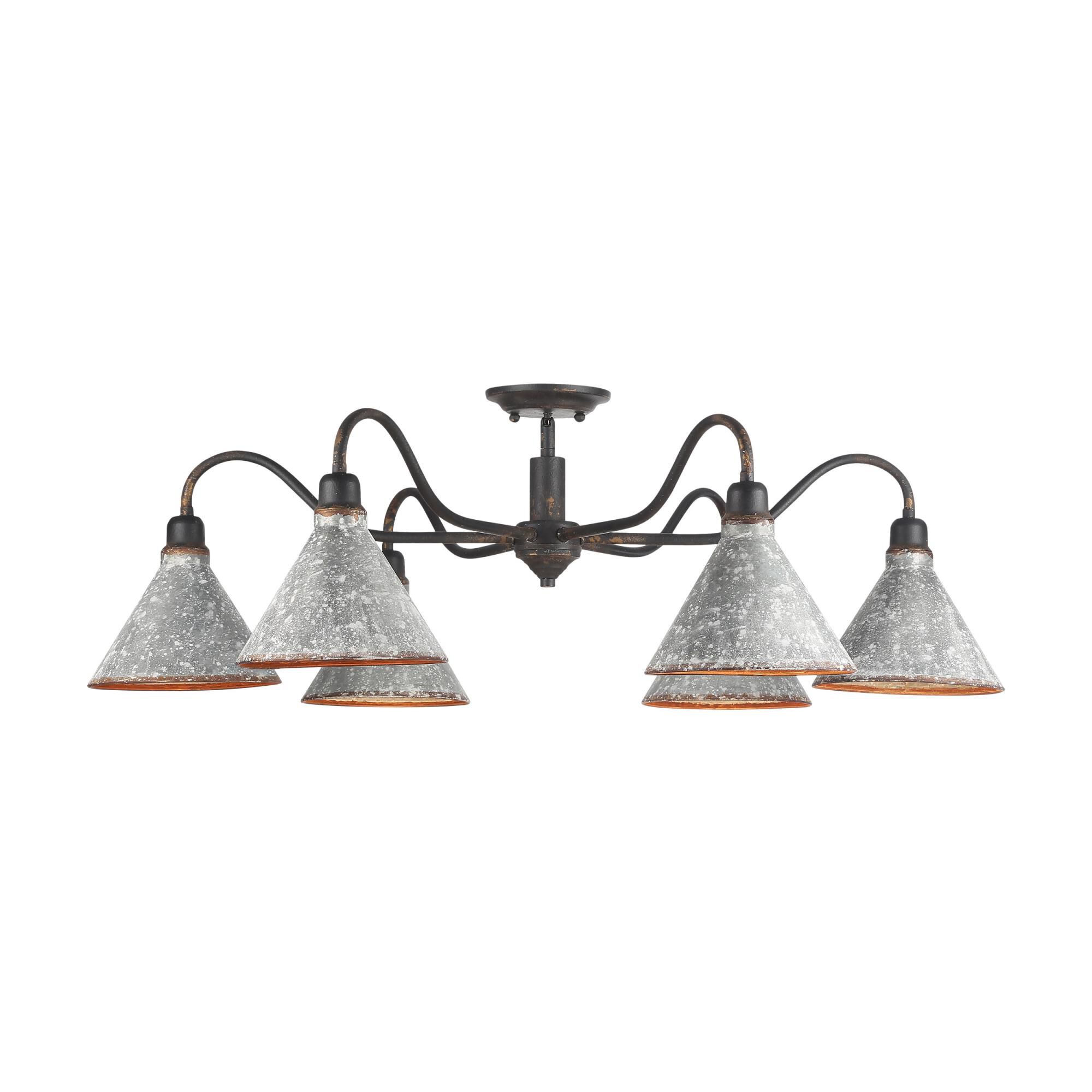 Jasper 38 Inch Semi Flush Mount by Golden Lighting
