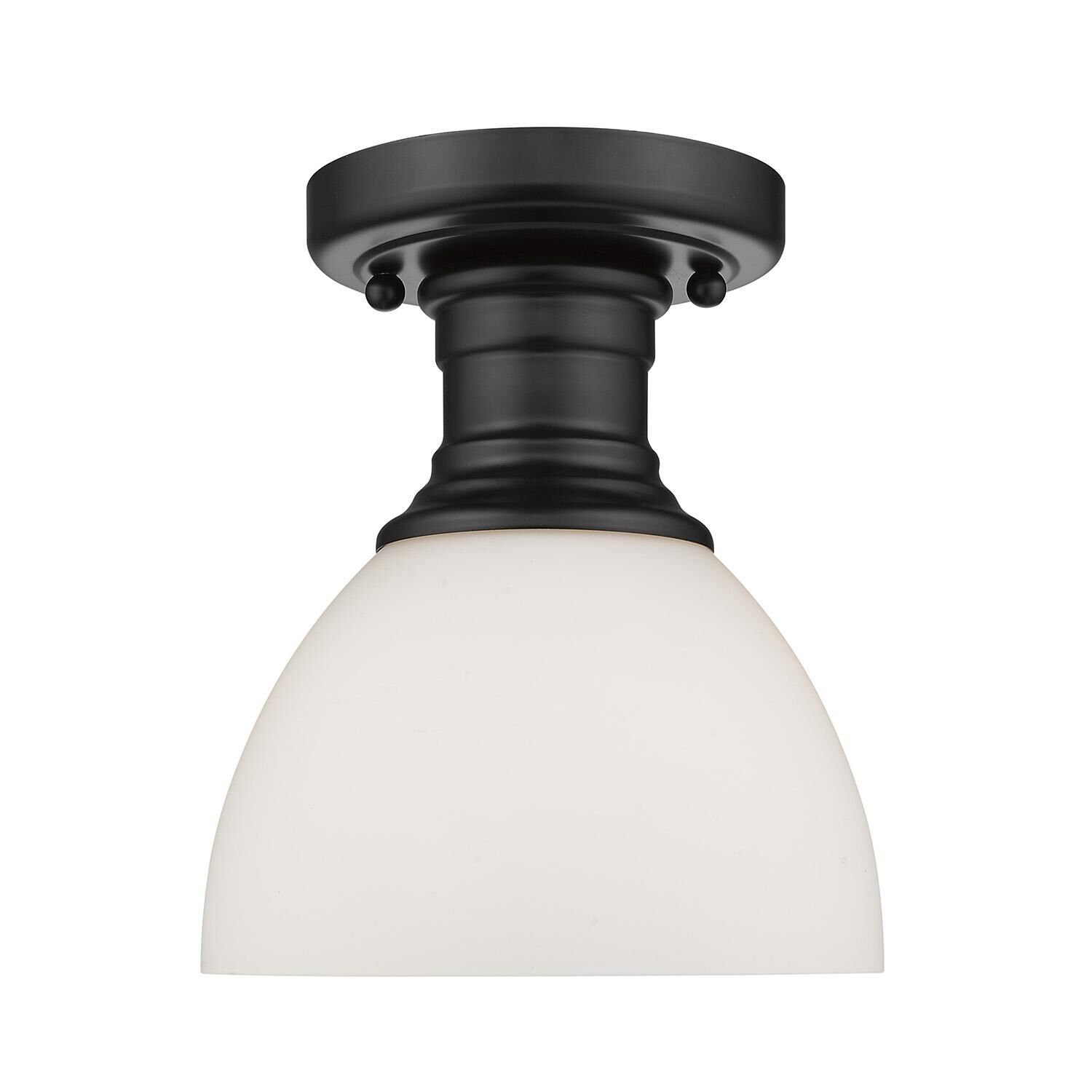 Shown in Black finish and Opal glass and Opal Glass shade