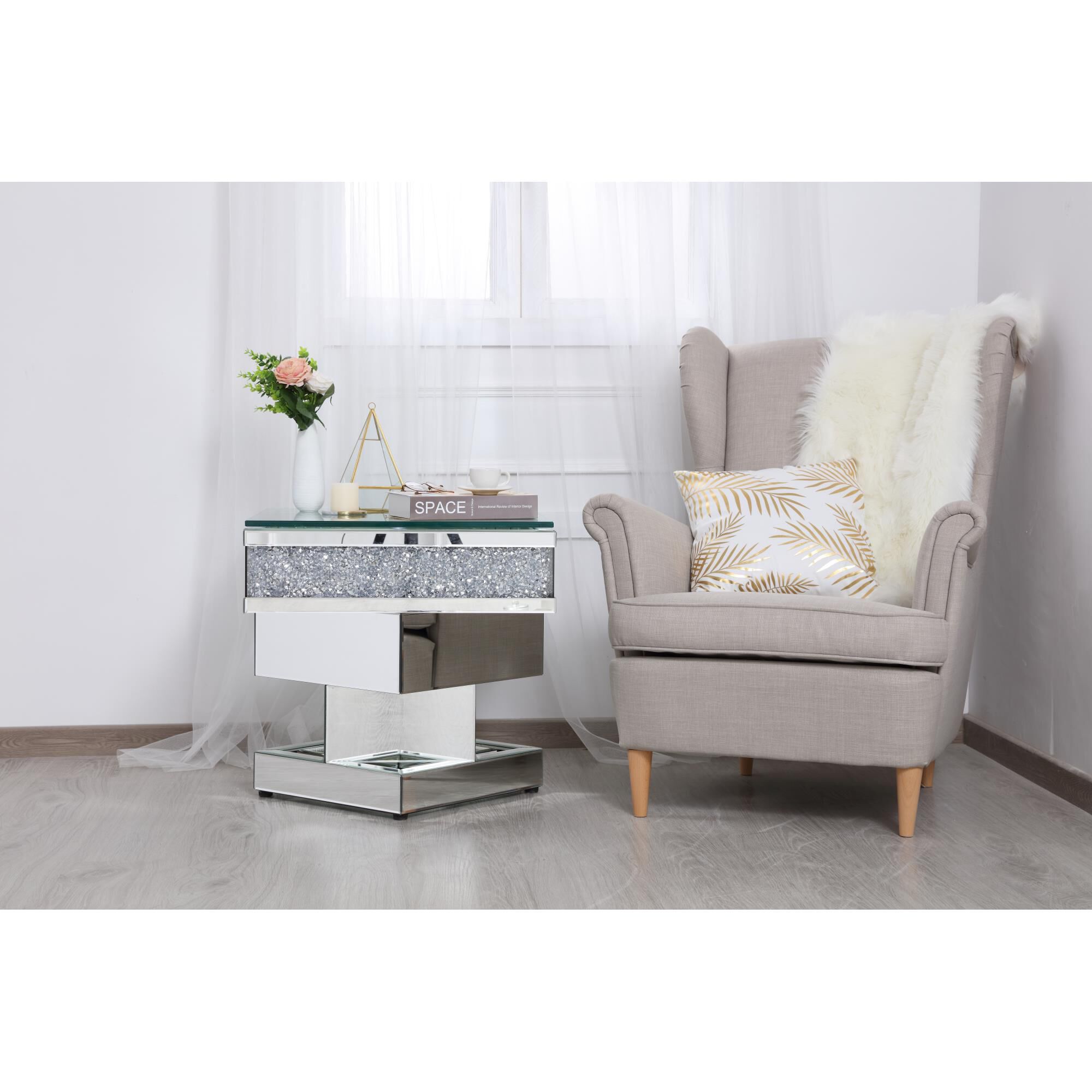 Modern End Table by Elegant Decor