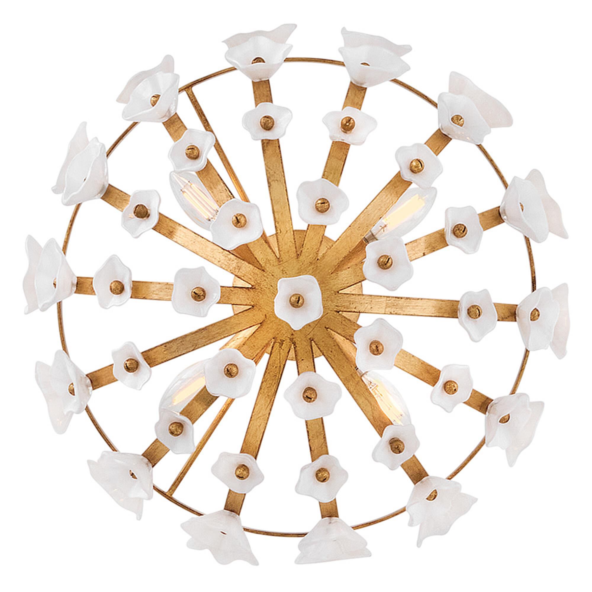 Azalea 20 Inch 4 Light Semi Flush Mount,