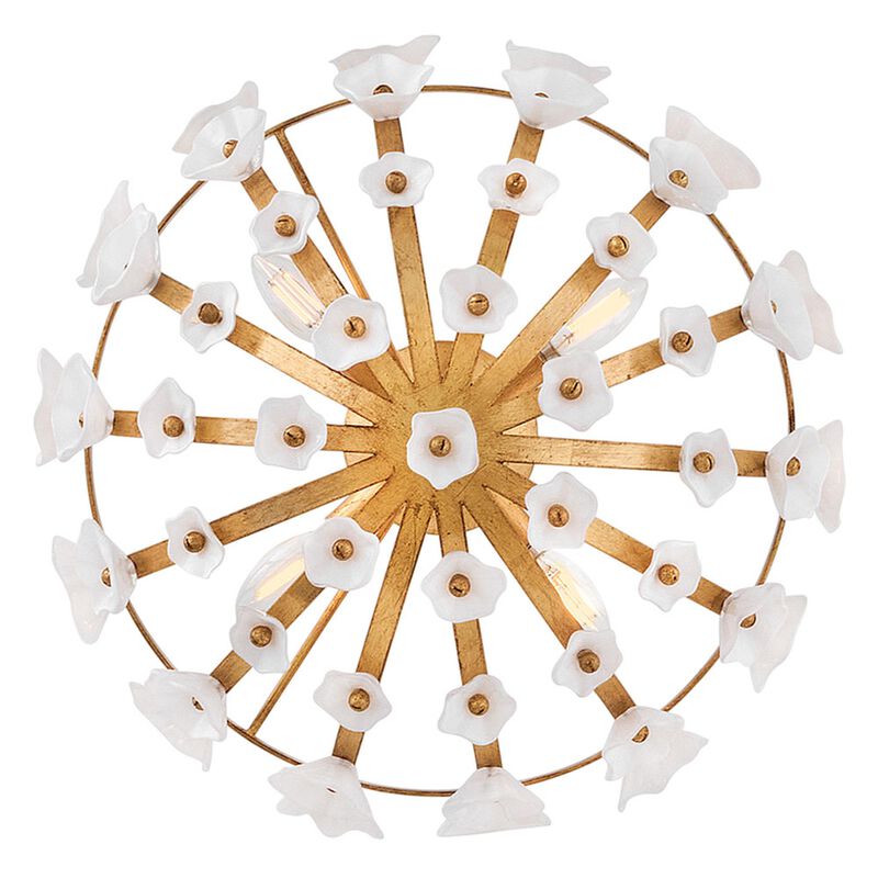 Azalea 20 Inch 4 Light Semi Flush Mount by Fredrick Ramond