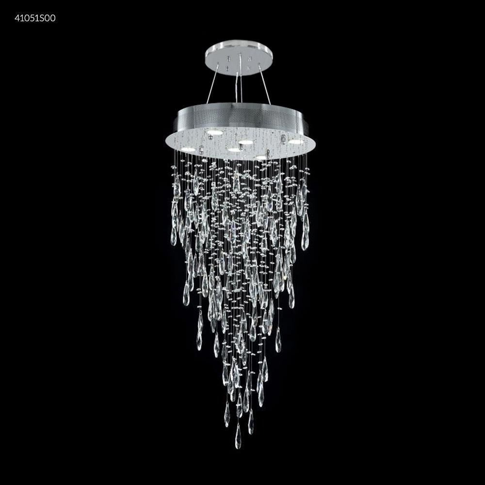 Crystal Rain Collection 20 Inch 6 Light Mini Chandelier by James R. Moder