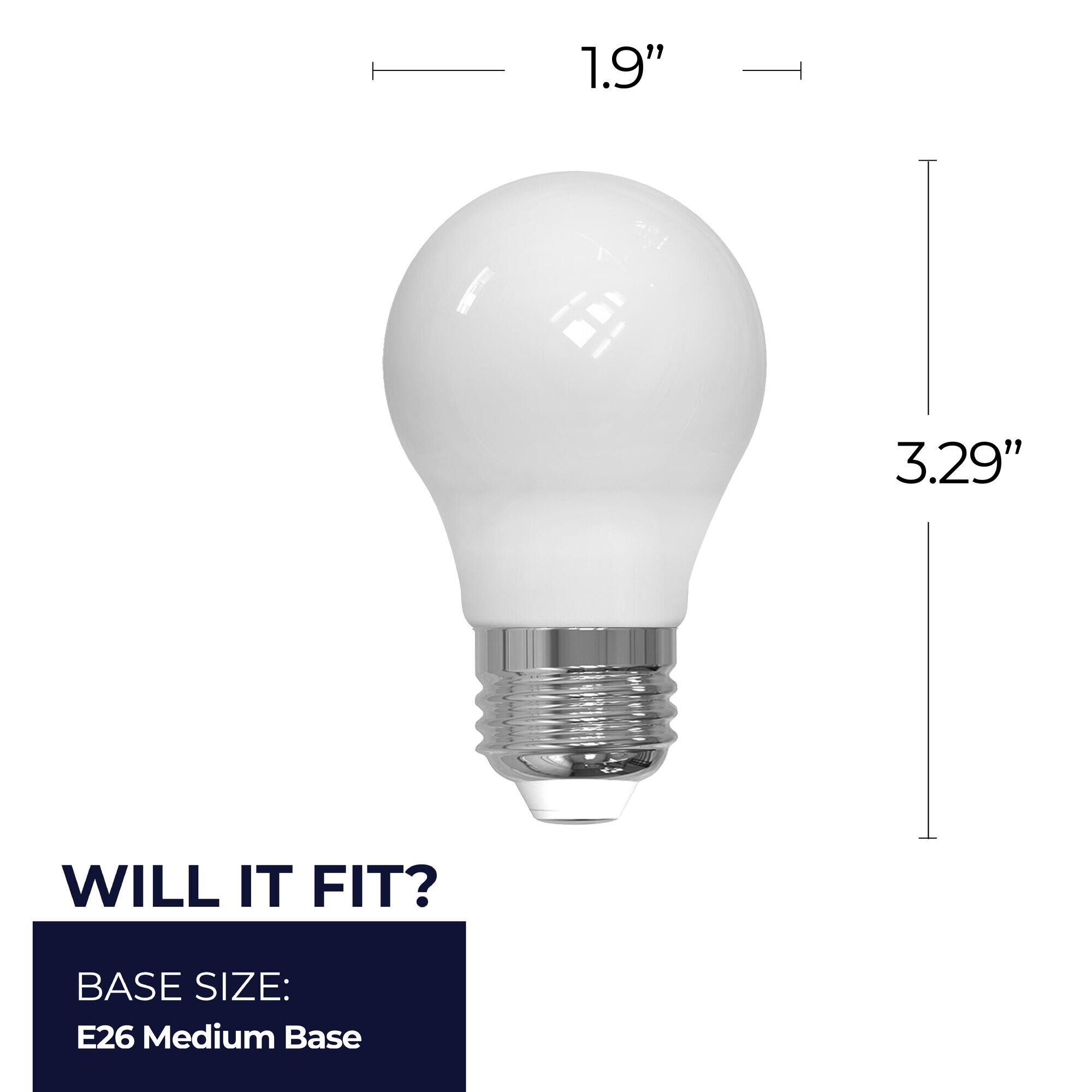 Milky A15 Base E26 2700K LED Light Bulb by Bulbrite