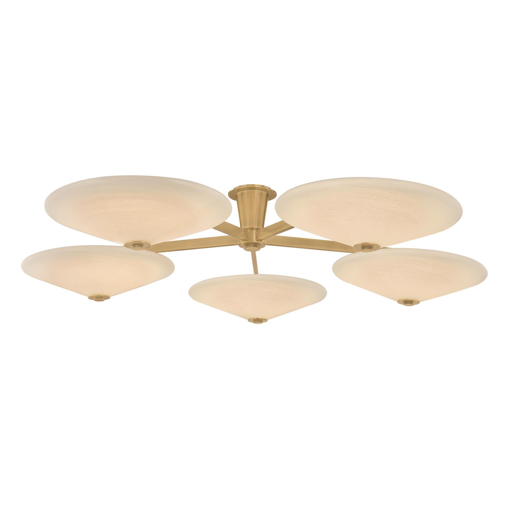 Shown in Vintage Brass finish and Cloud shade