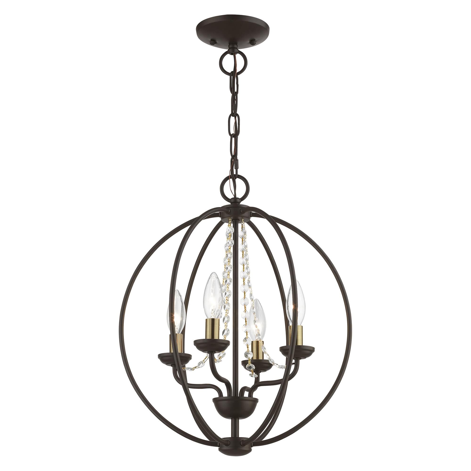 Arabella 15 Inch 4 Light Mini Chandelier by Livex Lighting