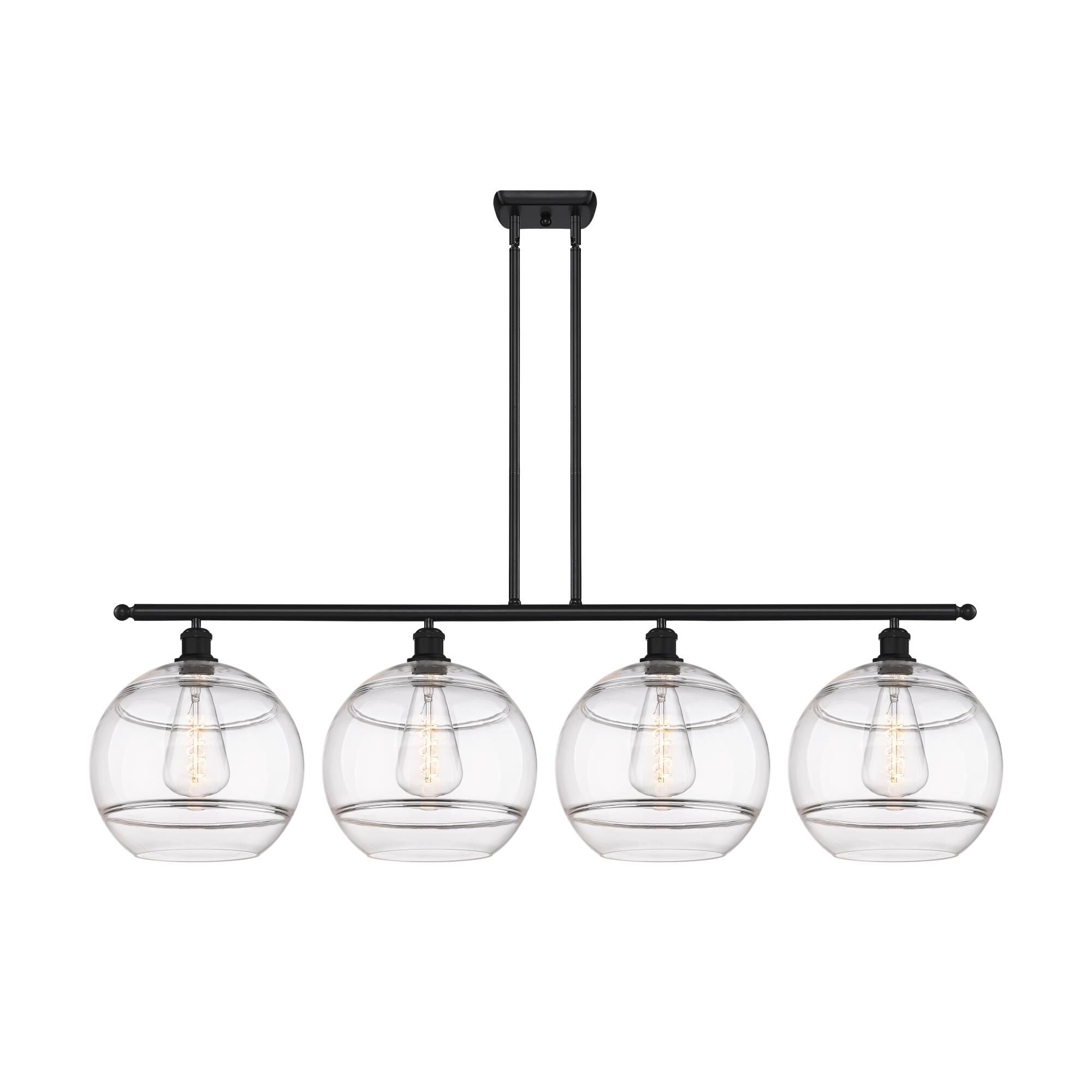 Shown in Matte Black finish and Clear glass