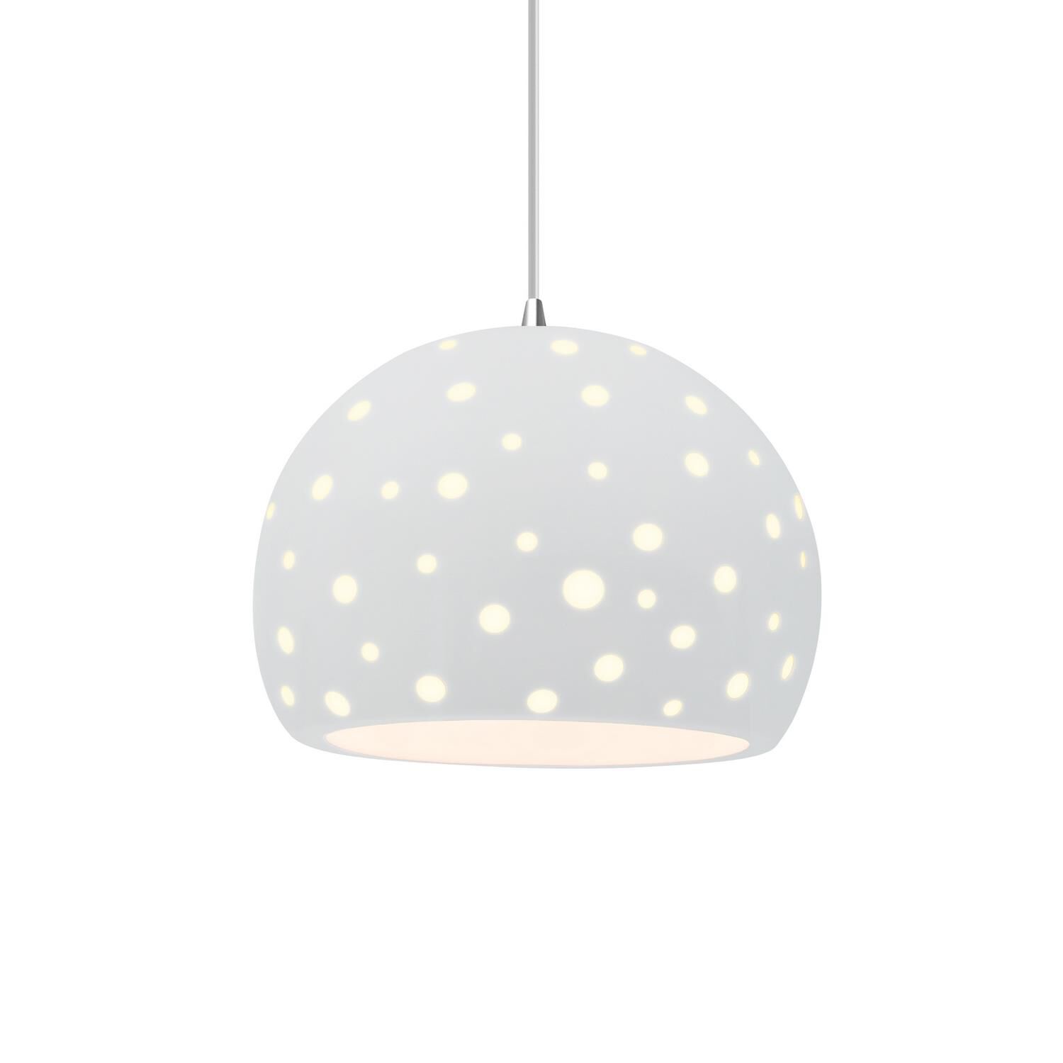 Perforated Globe 12 Inch Large Pendant by Justice Design Group