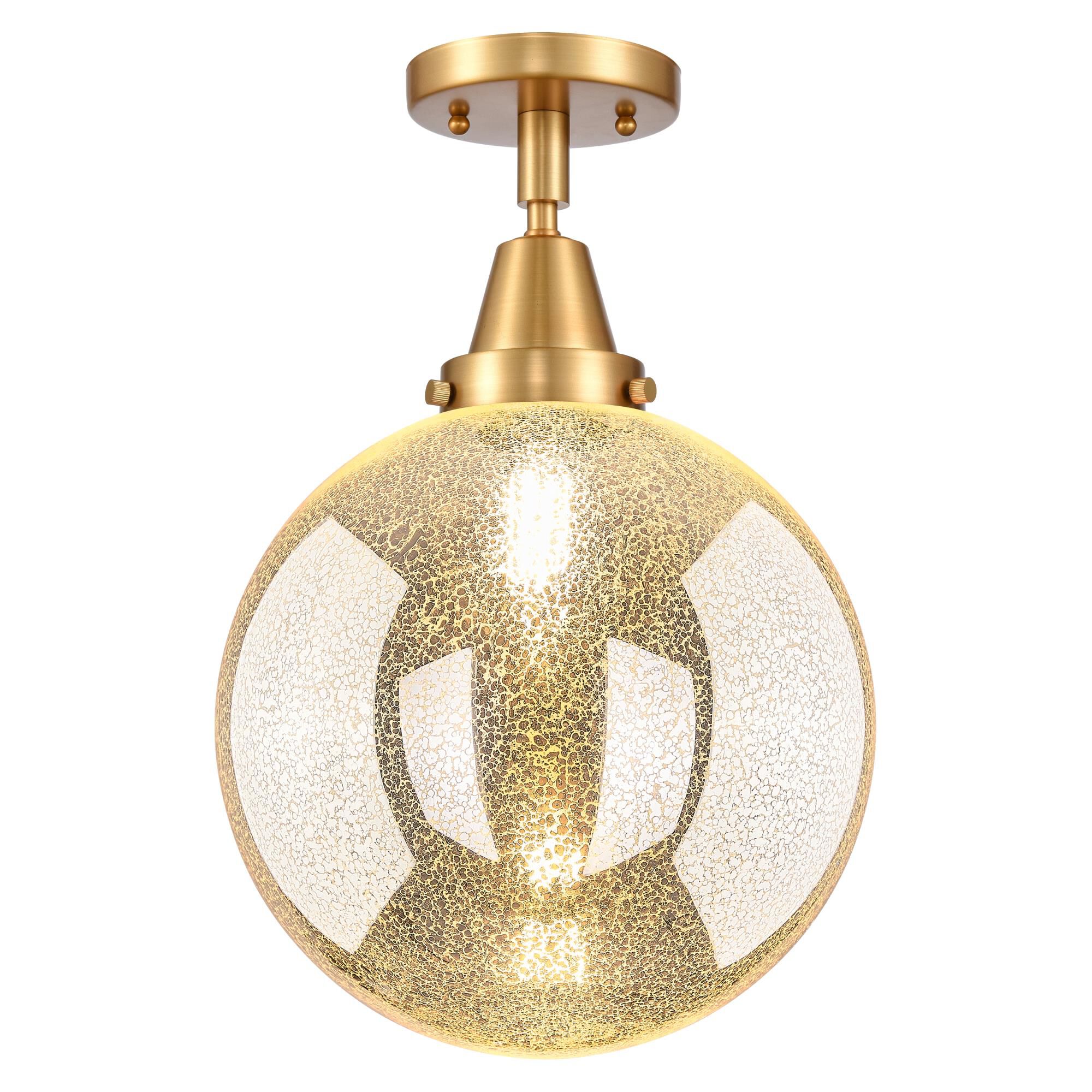 Shown in Satin Gold finish and Mercury glass