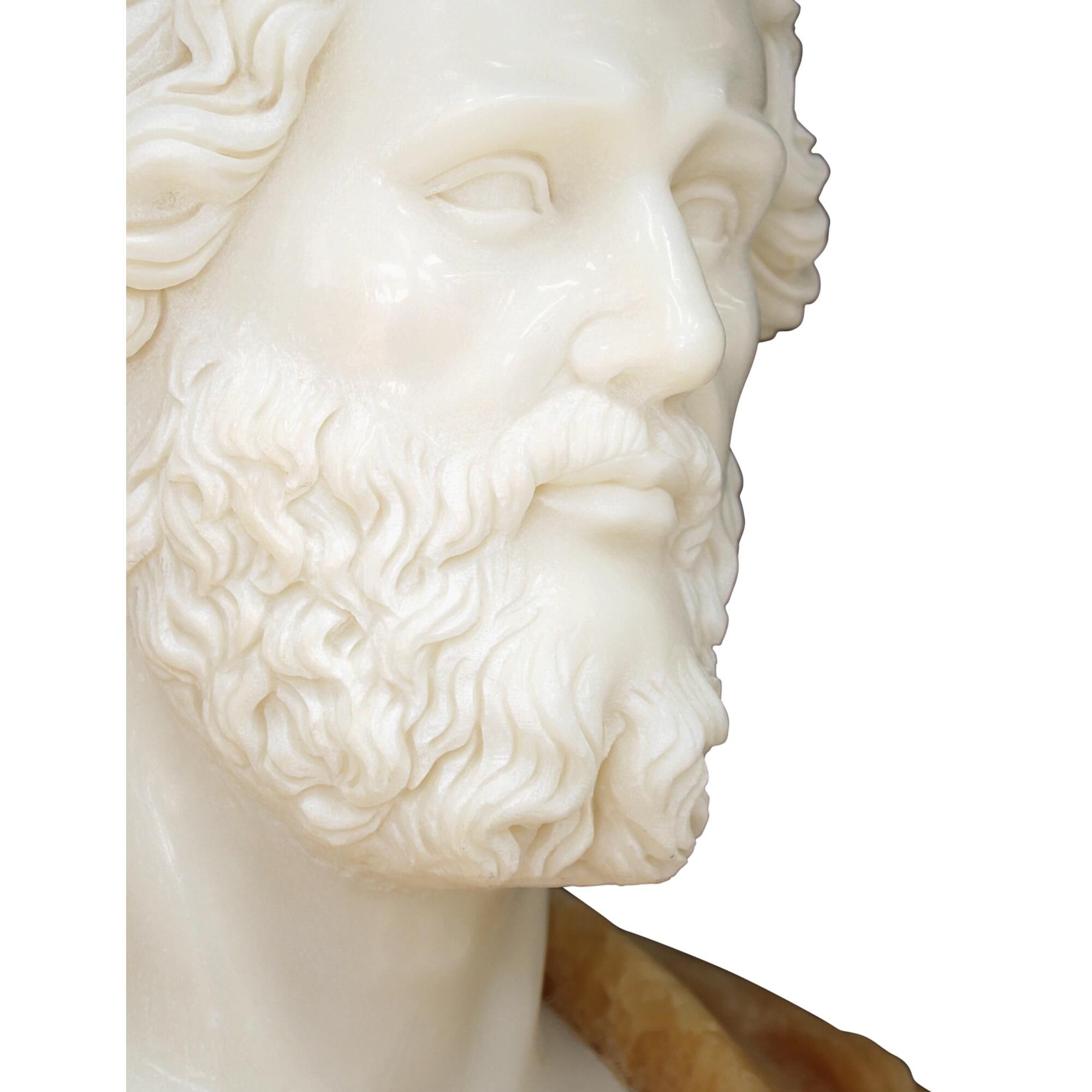 Thanos Marble Bust Sculpture by Currey and Company