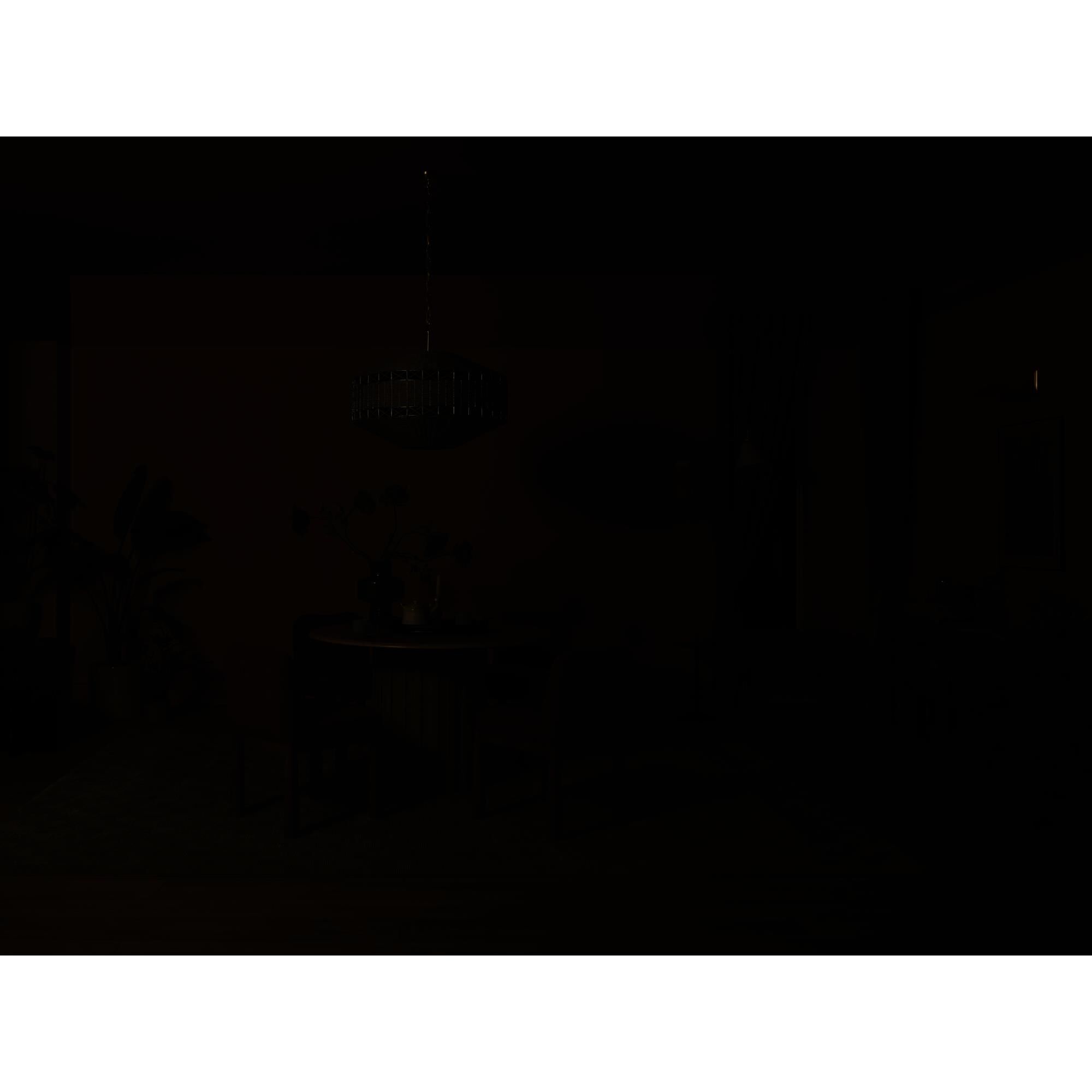 Shown in Champagne Bronze finish and Natural Fibers Textured shade