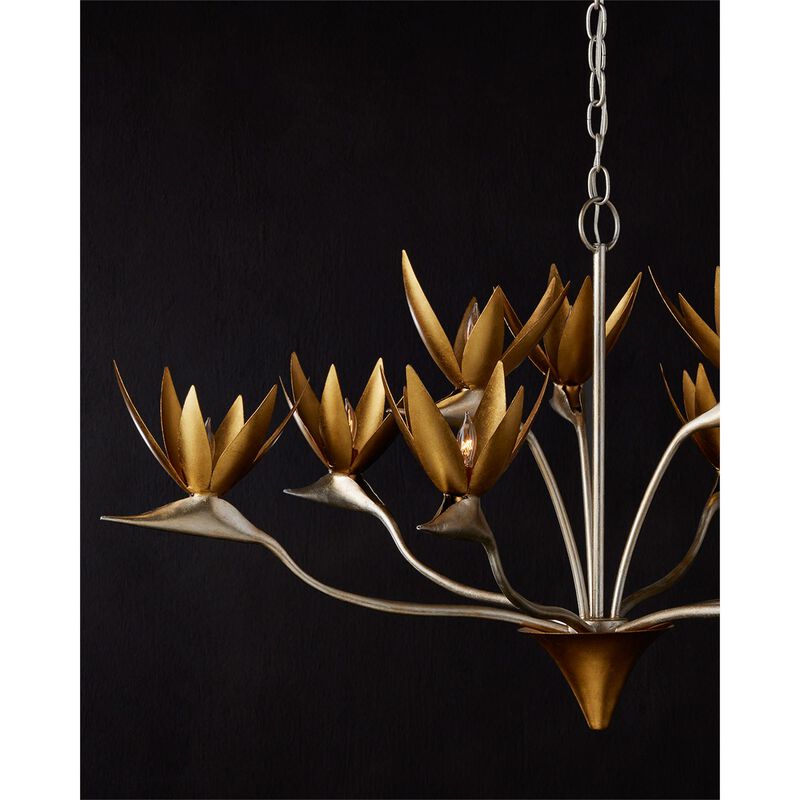 Paradiso 39 Inch 9 Light Chandelier by Currey and Company
