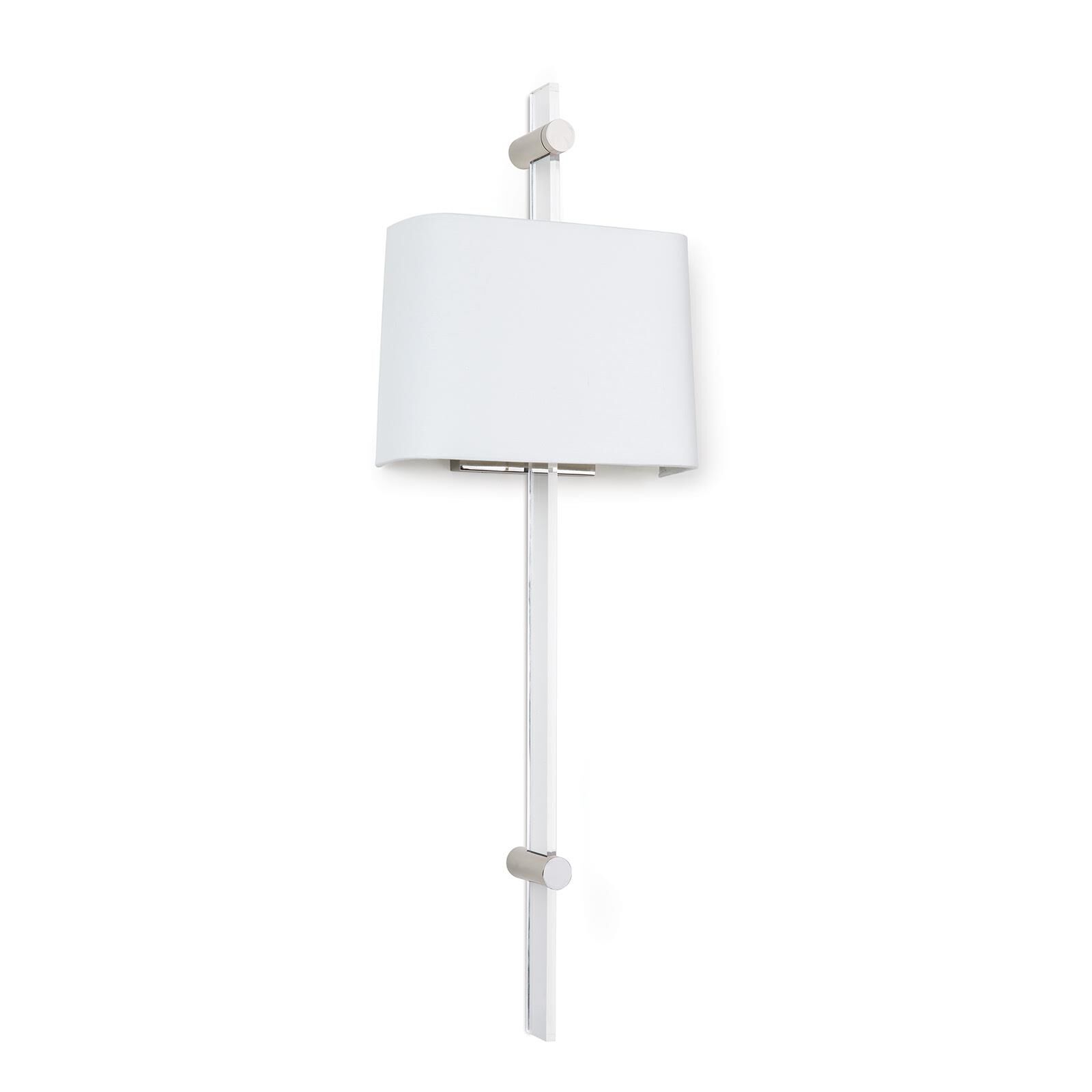 Shown in Polished Nickel finish and Linen Fabric shade