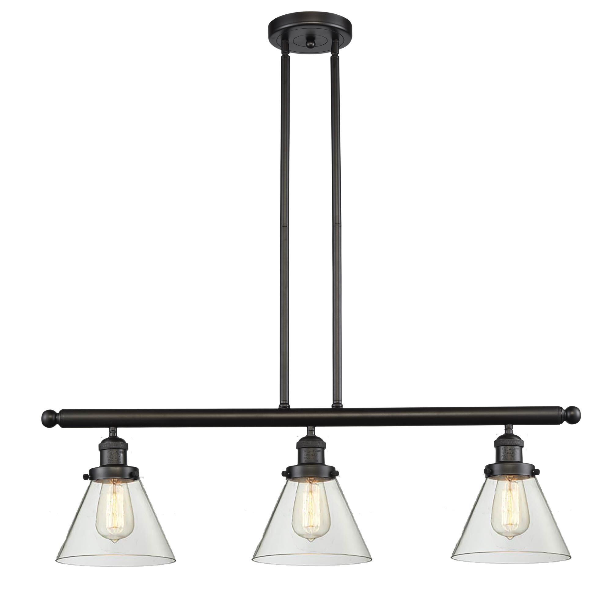 Shown in Oil Rubbed Bronze finish and Clear glass