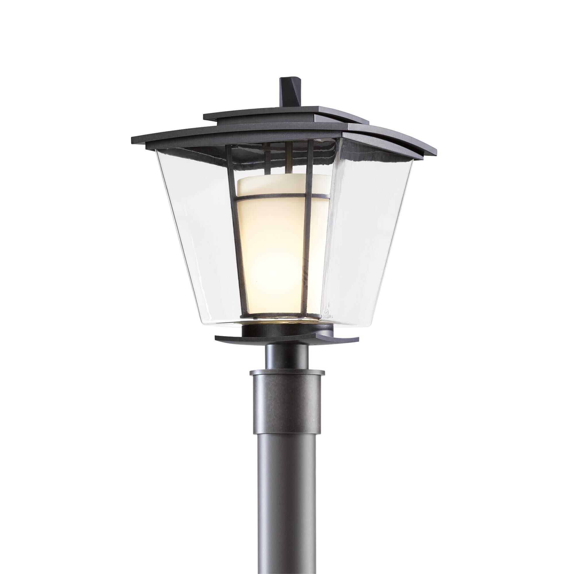 Shown in Coastal Dark Smoke finish and Opal And Clear glass