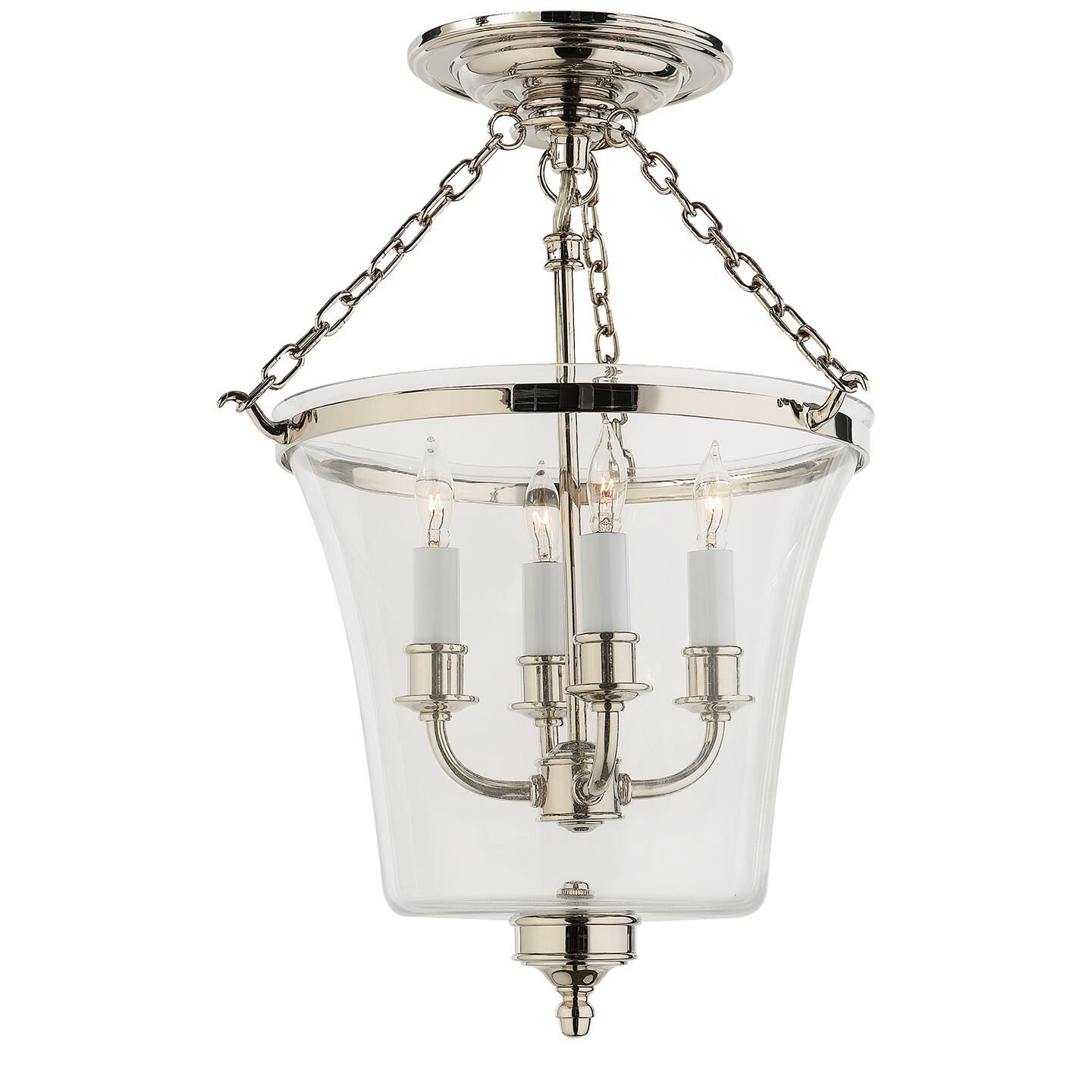 Chapman & Myers Sussex 12 Inch 4 Light Semi Flush Mount by Visual Comfort Signature Collection