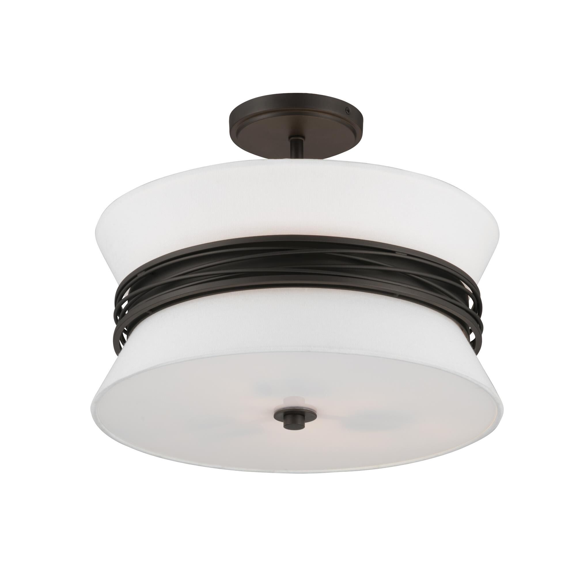 Shown in Dark Bronze finish and White shade