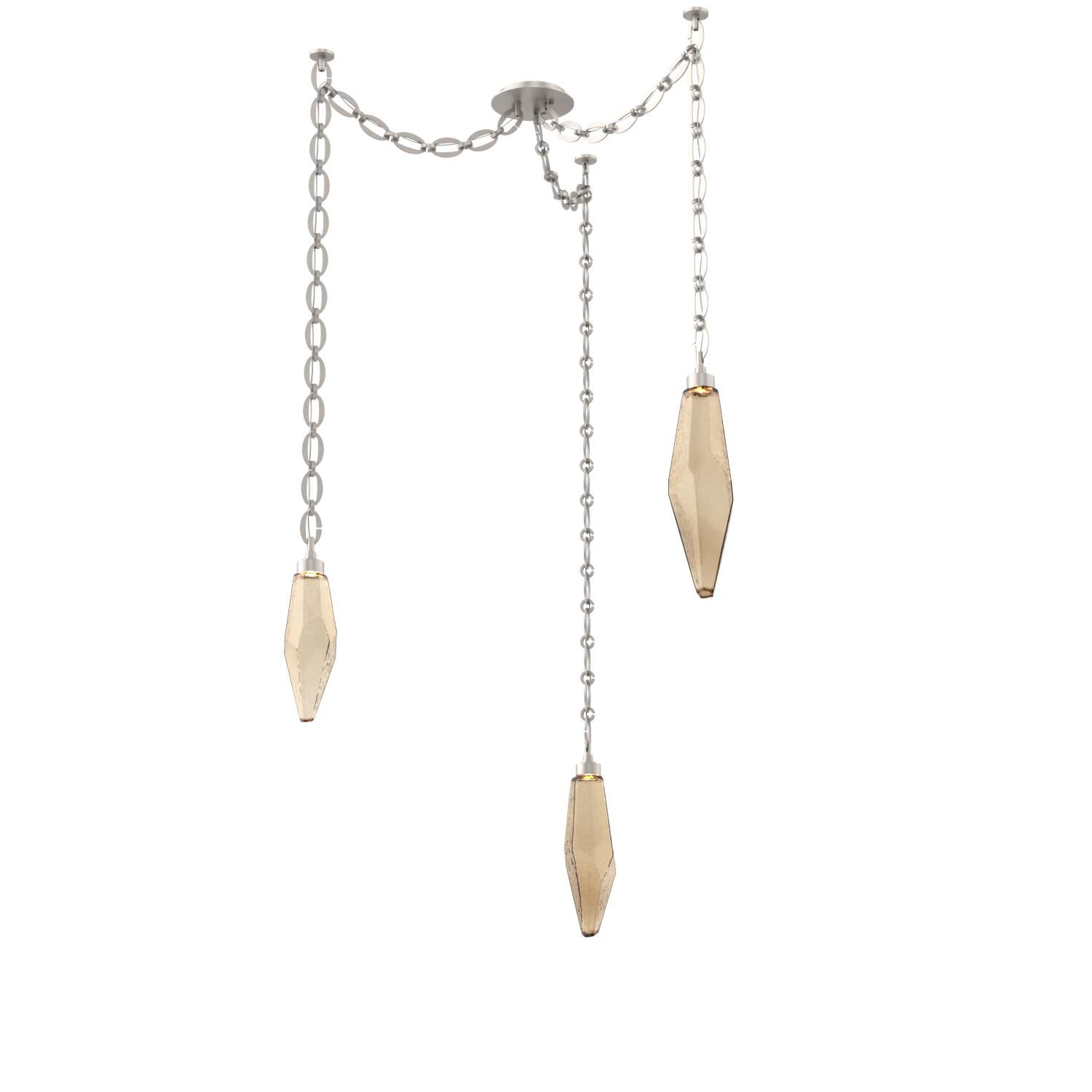 Levi Wilson Rock Crystal 14 Inch Multi Pendant Light by Hammerton Studio