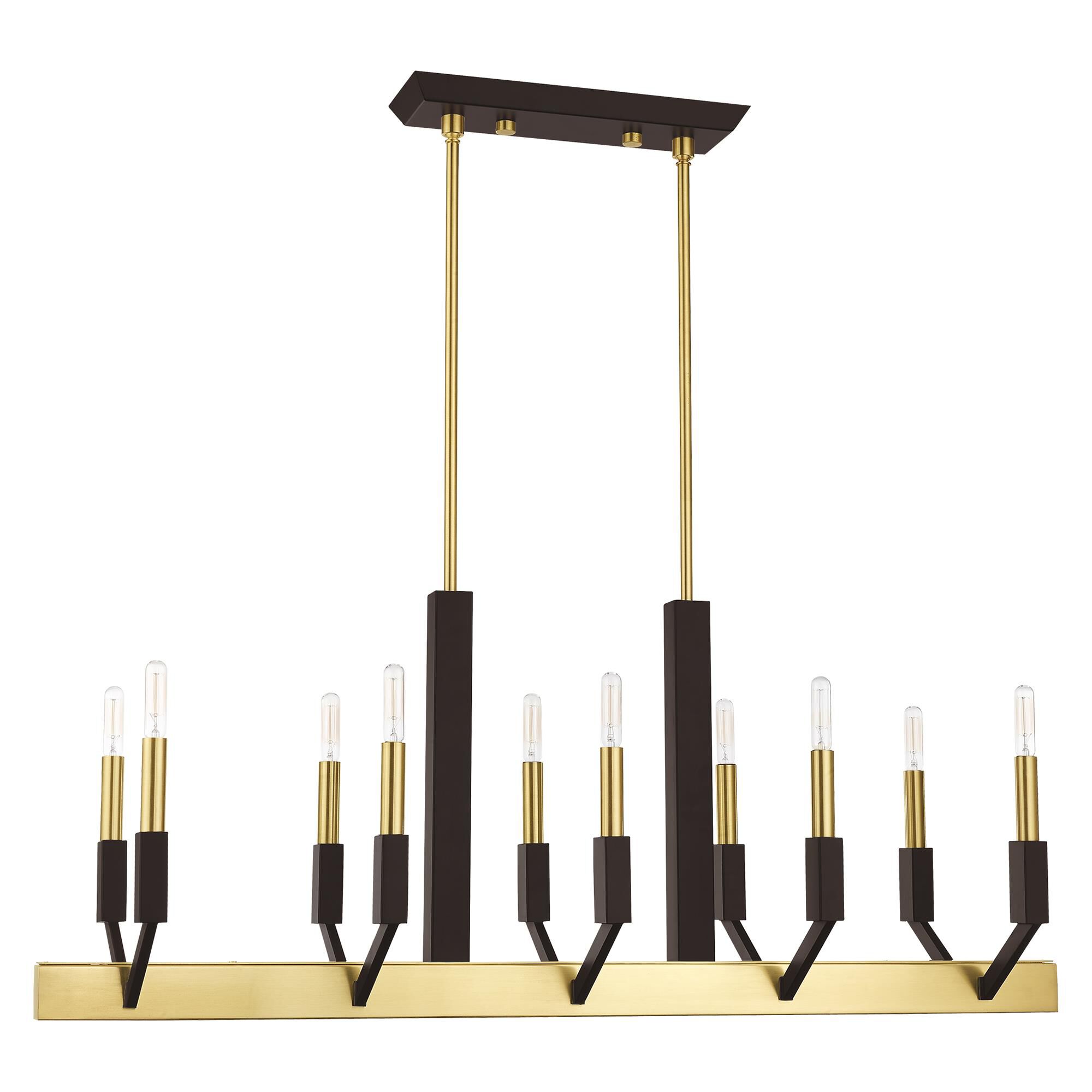 Shown in Satin Brass and Bronze finish
