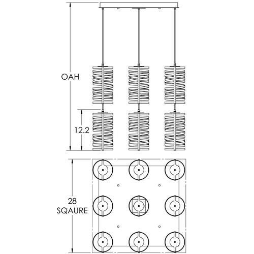 Tempest Multi Light Pendant by Hammerton Studio