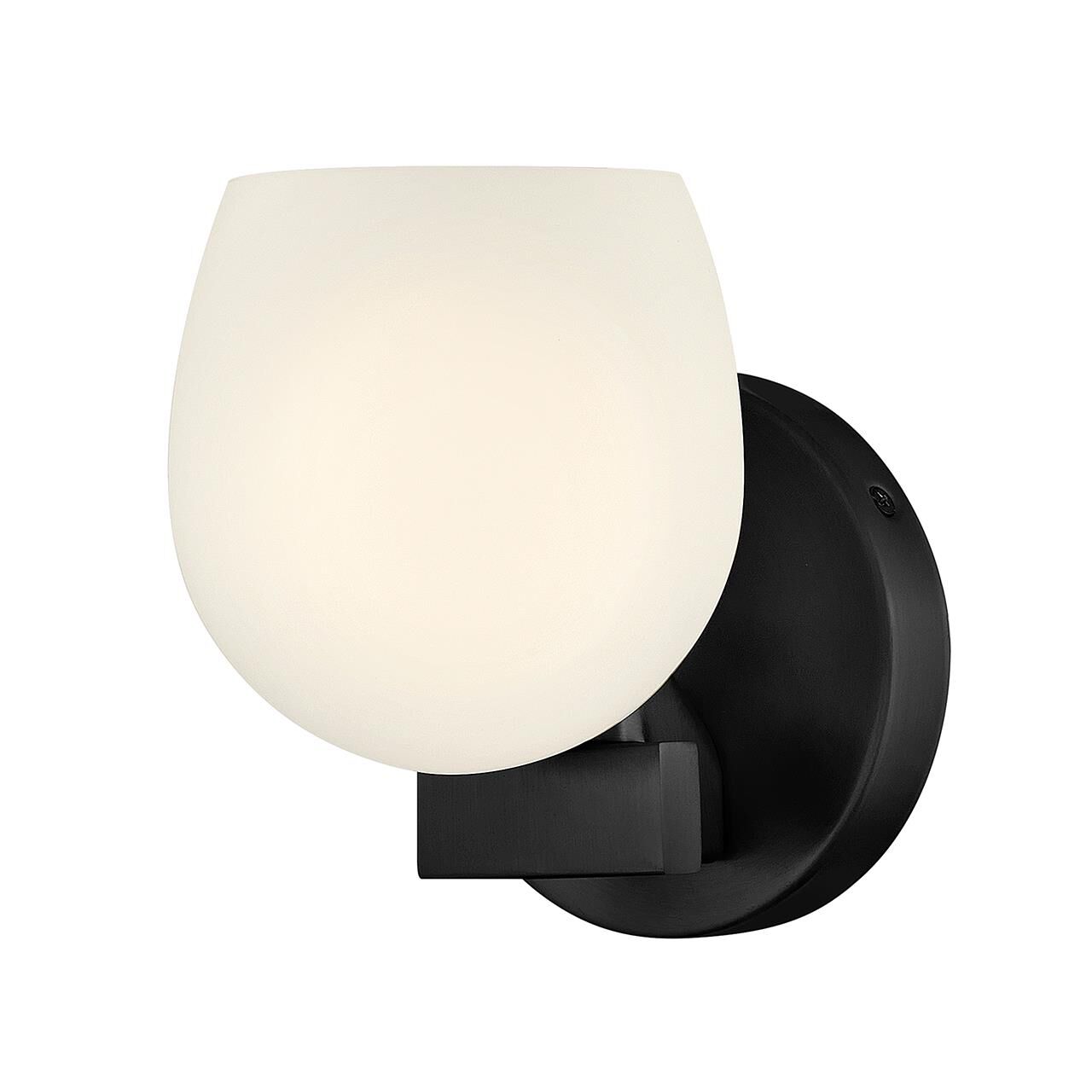 Shown in Black finish and Etched Opal glass