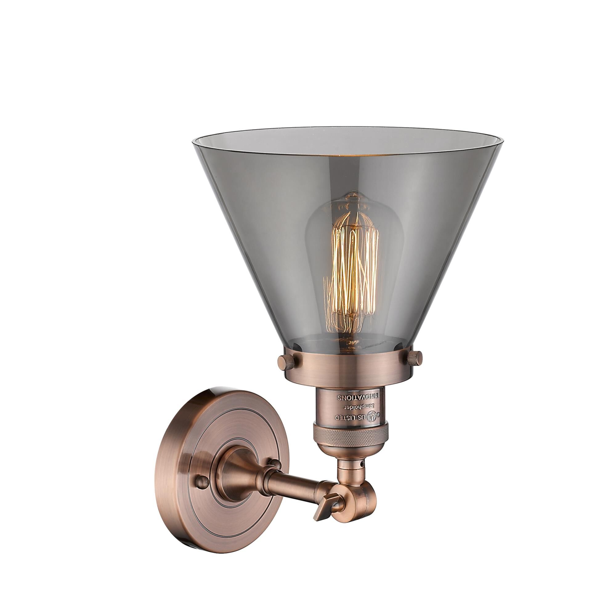Bruno Marashlian Large Cone 7 Inch 1 Light Semi Flush Mount by Innovations Lighting