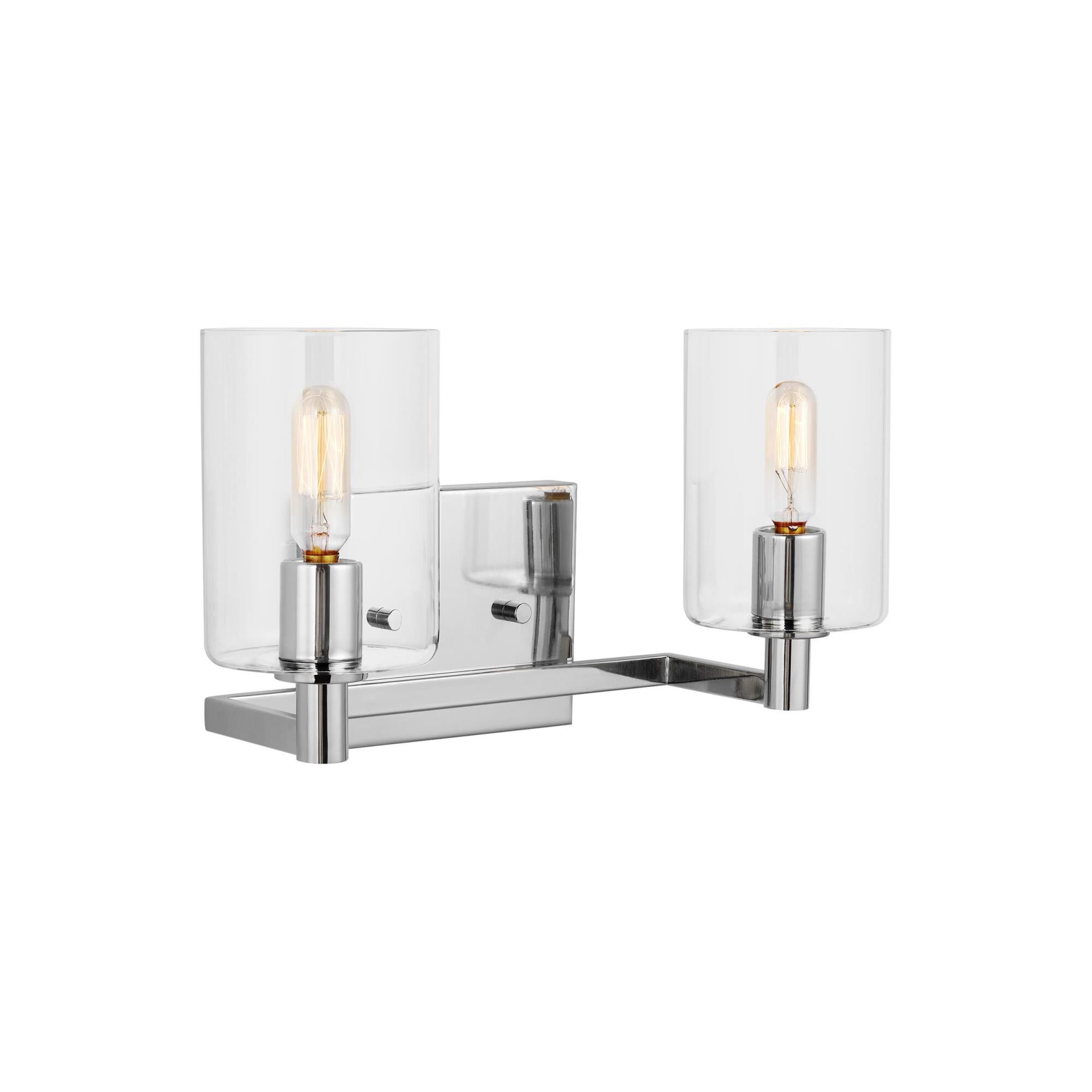 Shown in Chrome finish and Clear glass and Clear Glass s shade