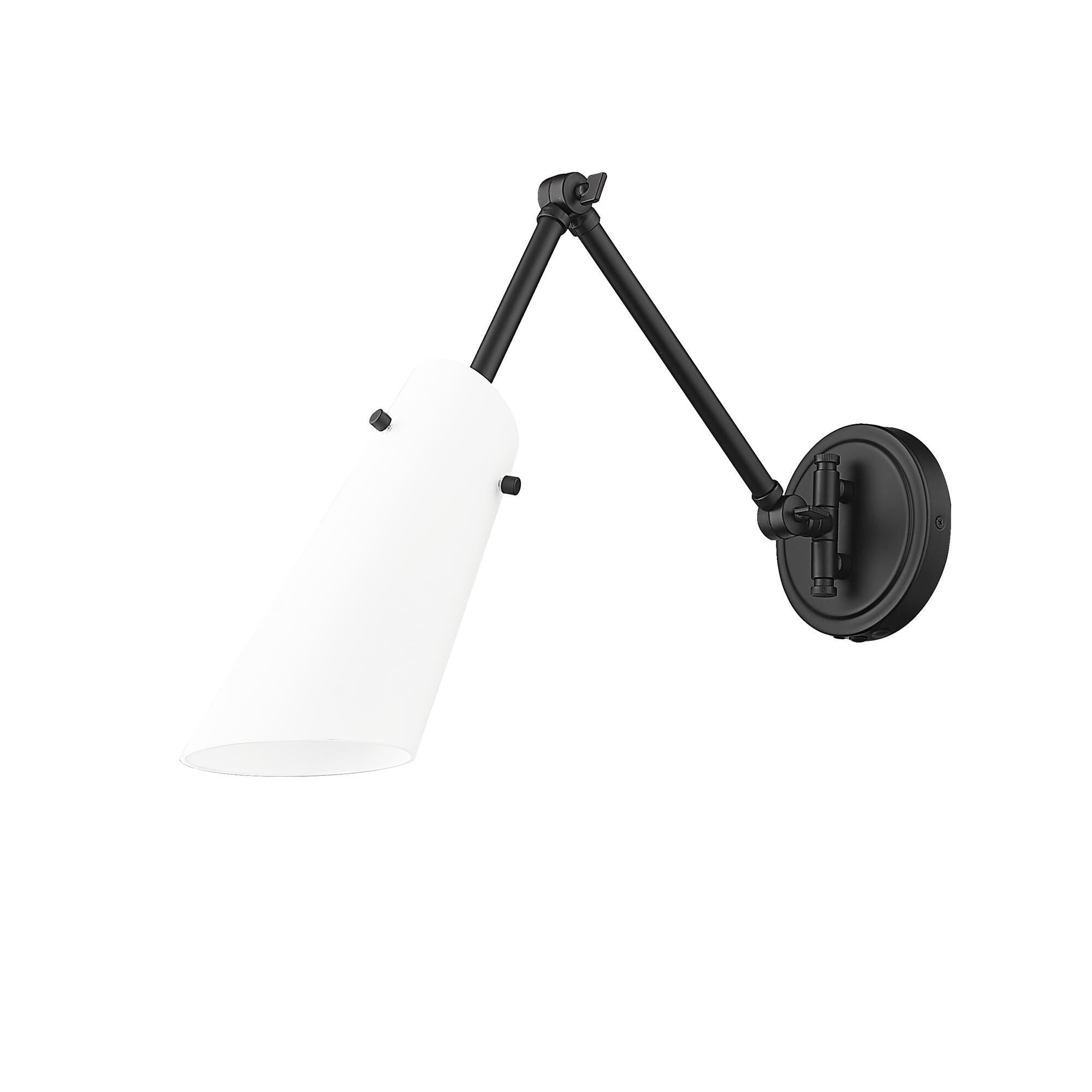 Shown in Matte Black finish and Opal glass