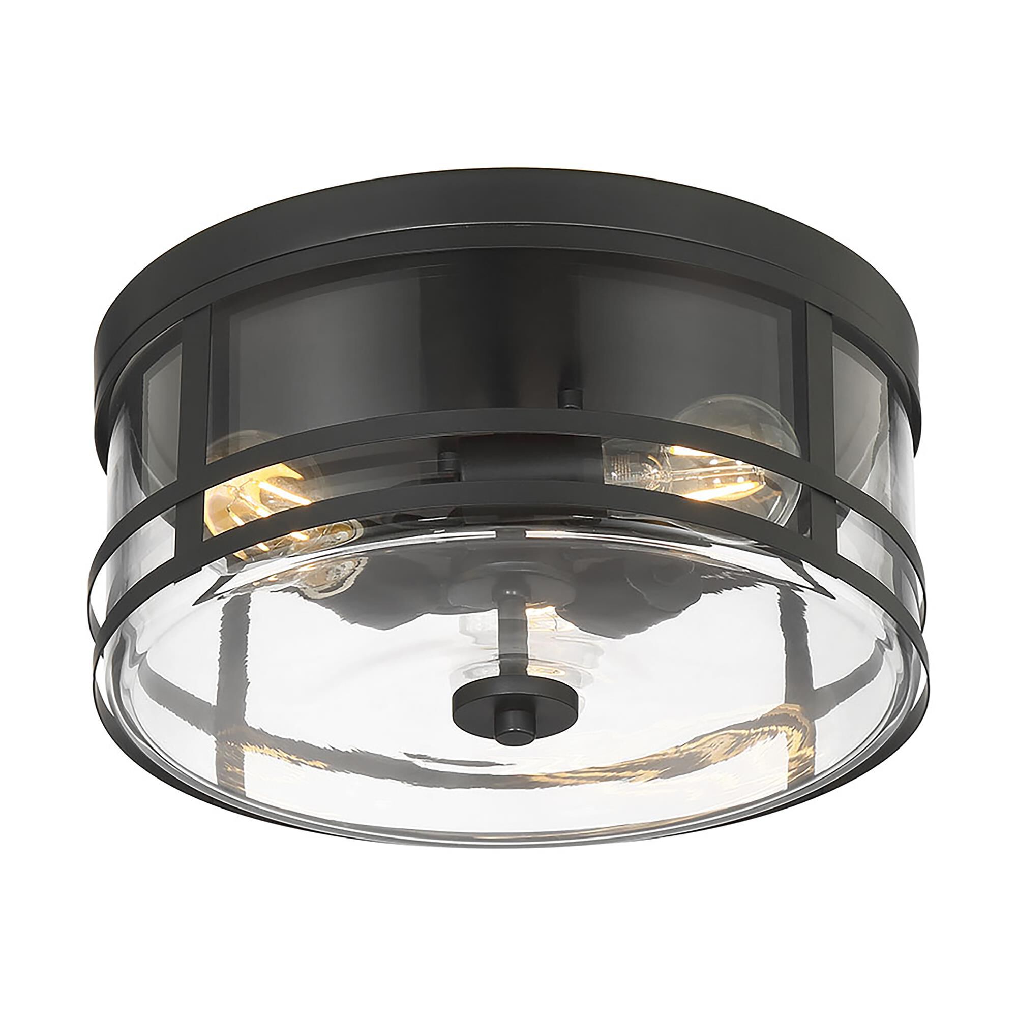 Shown in Matte Black finish and Clear glass