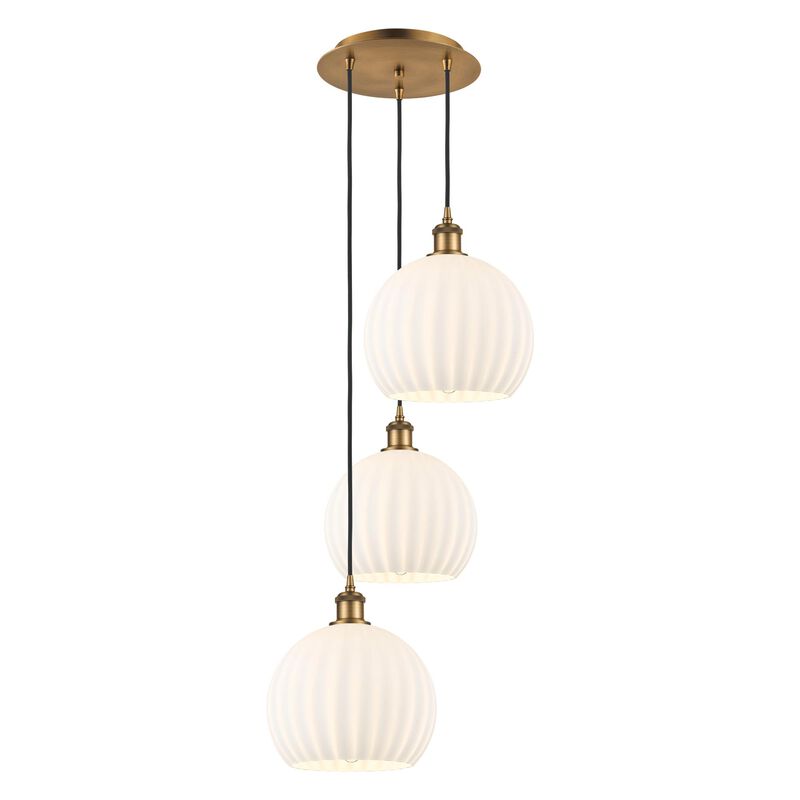 Bruno Marashlian White Venetian 17 Inch Multi Light Pendant by Innovations Lighting