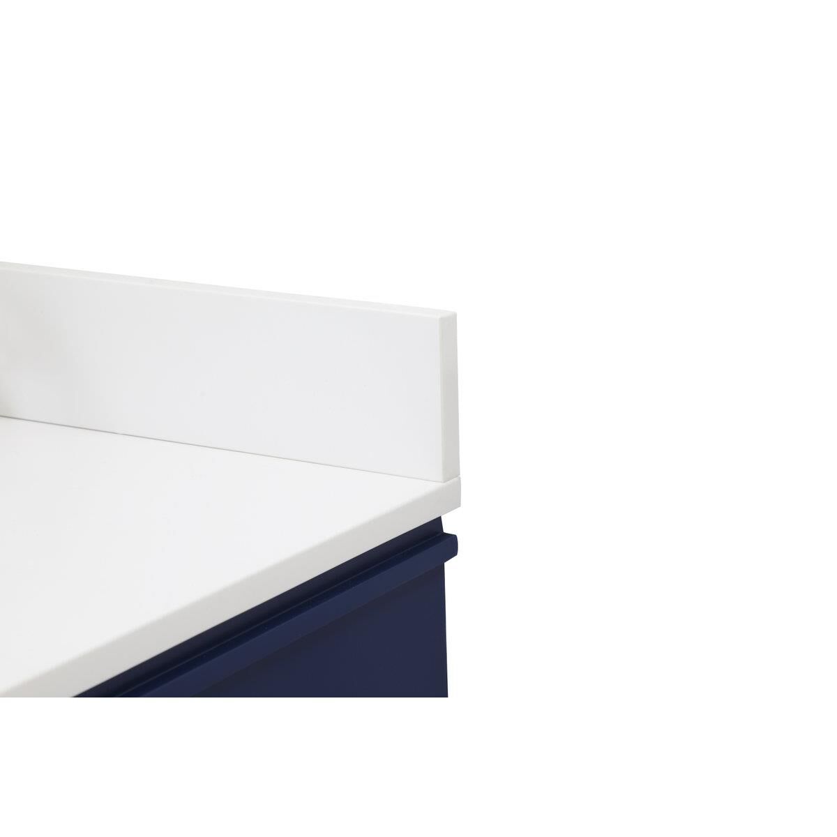 Shown in Blue finish and Backsplash accent