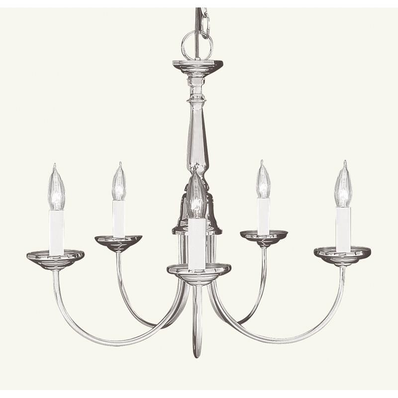 Home Basics 18 Inch 5 Light Mini Chandelier by Livex Lighting