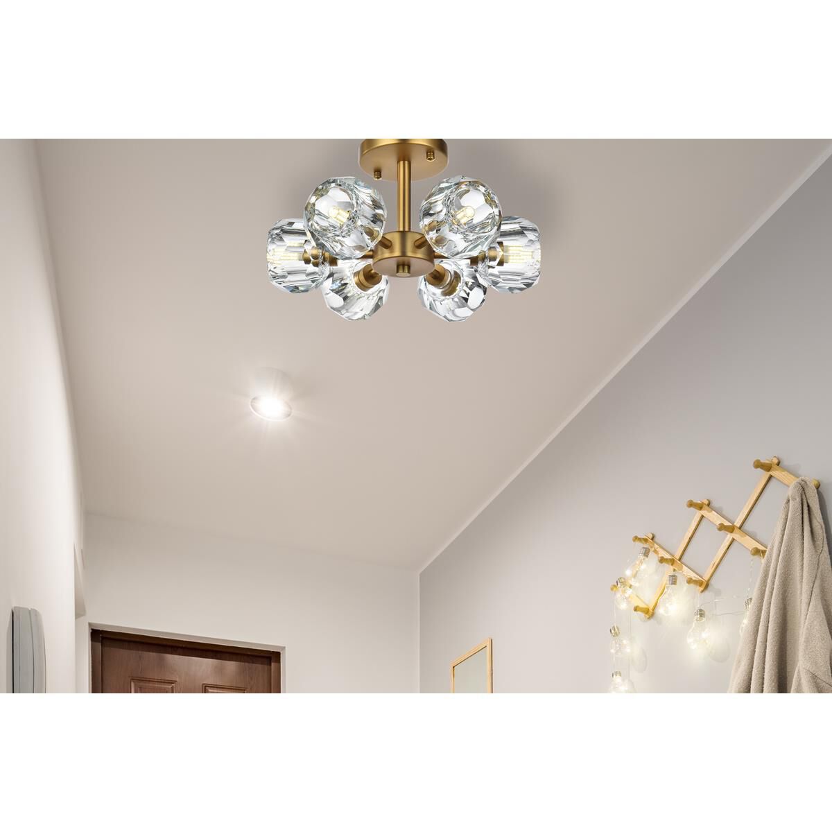 Eren 14 Inch Semi Flush Mount by Elegant Lighting