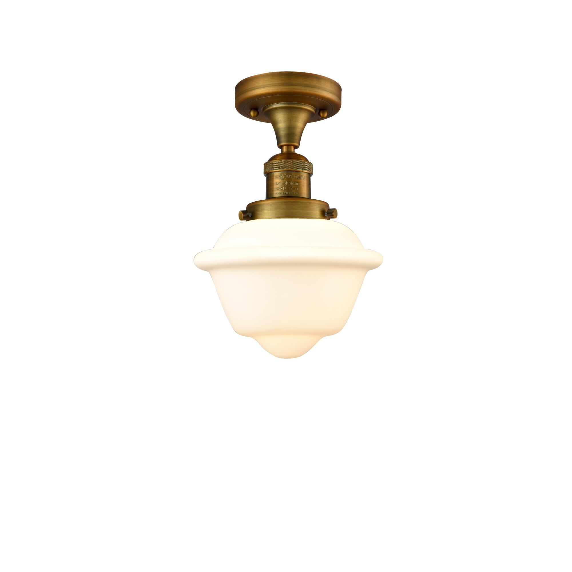 Bruno Marashlian Small Oxford 7 Inch 1 Light Semi Flush Mount by Innovations Lighting