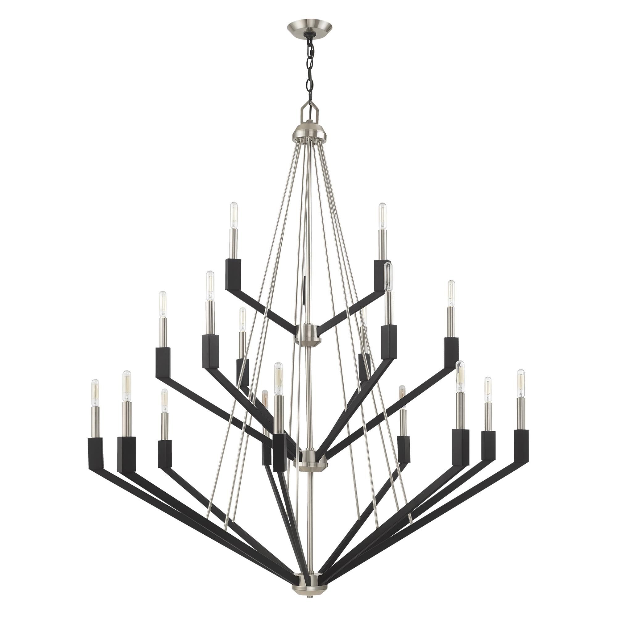 Shown in Brushed Nickel and Black finish