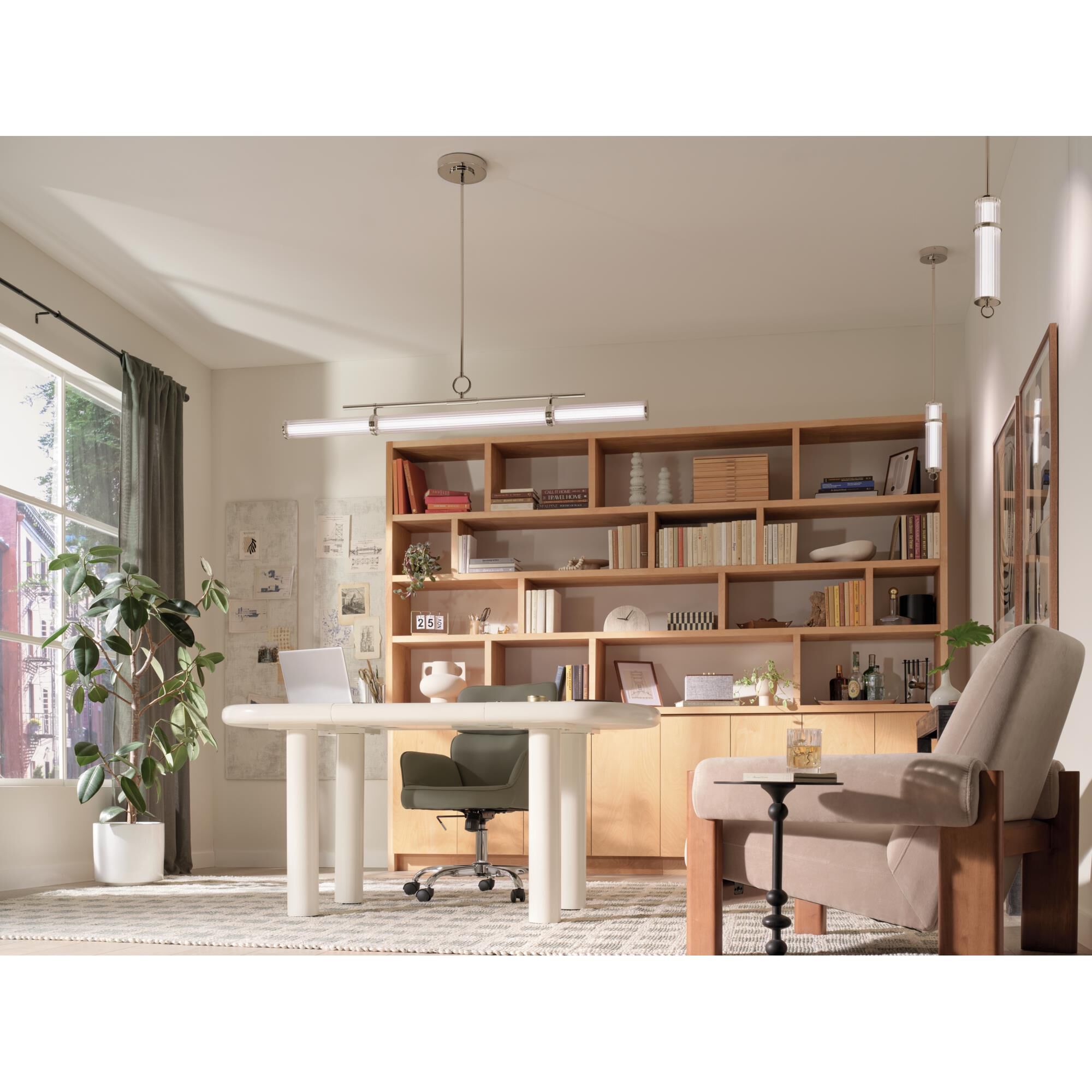 Shown in Polished Nickel finish and Clear Fluted glass