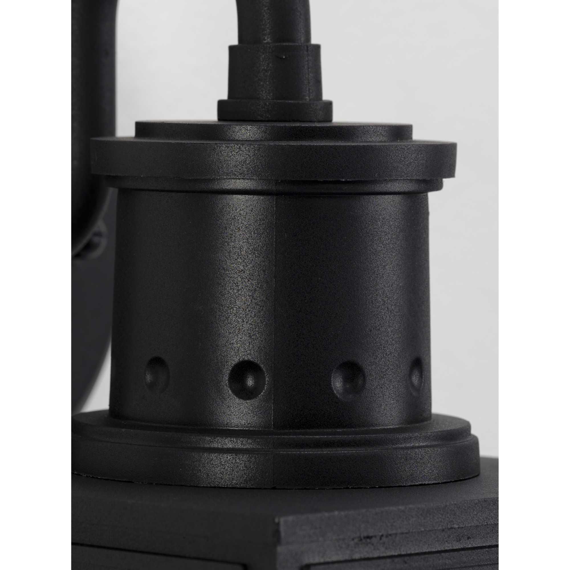 Shown in Textured Black finish and Clear Seeded glass