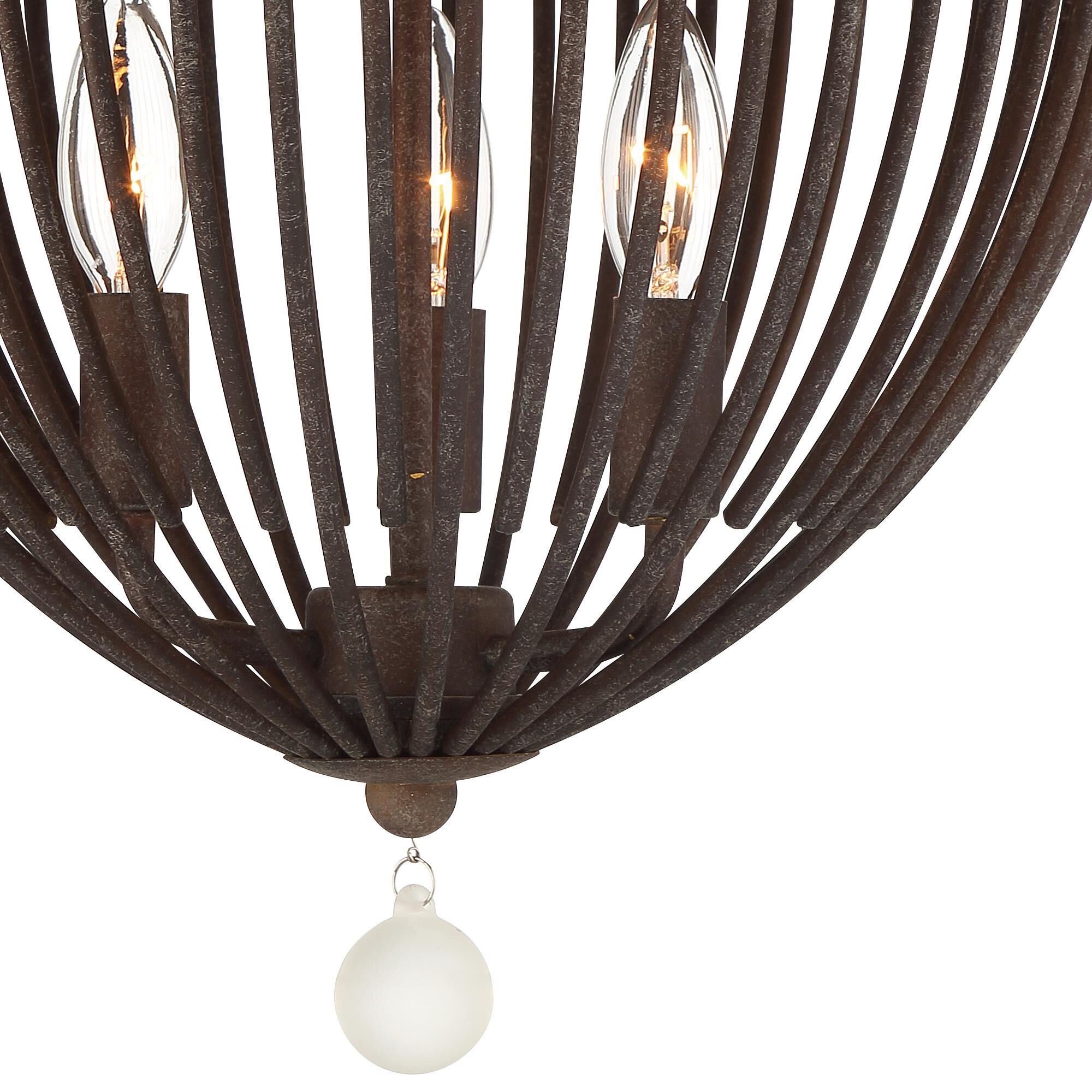 Duval 14 Inch 3 Light Semi Flush Mount by Crystorama