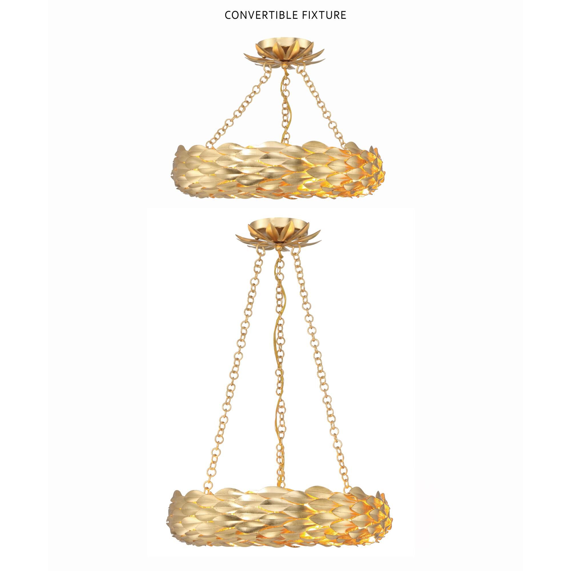 Shown in Antique Gold finish