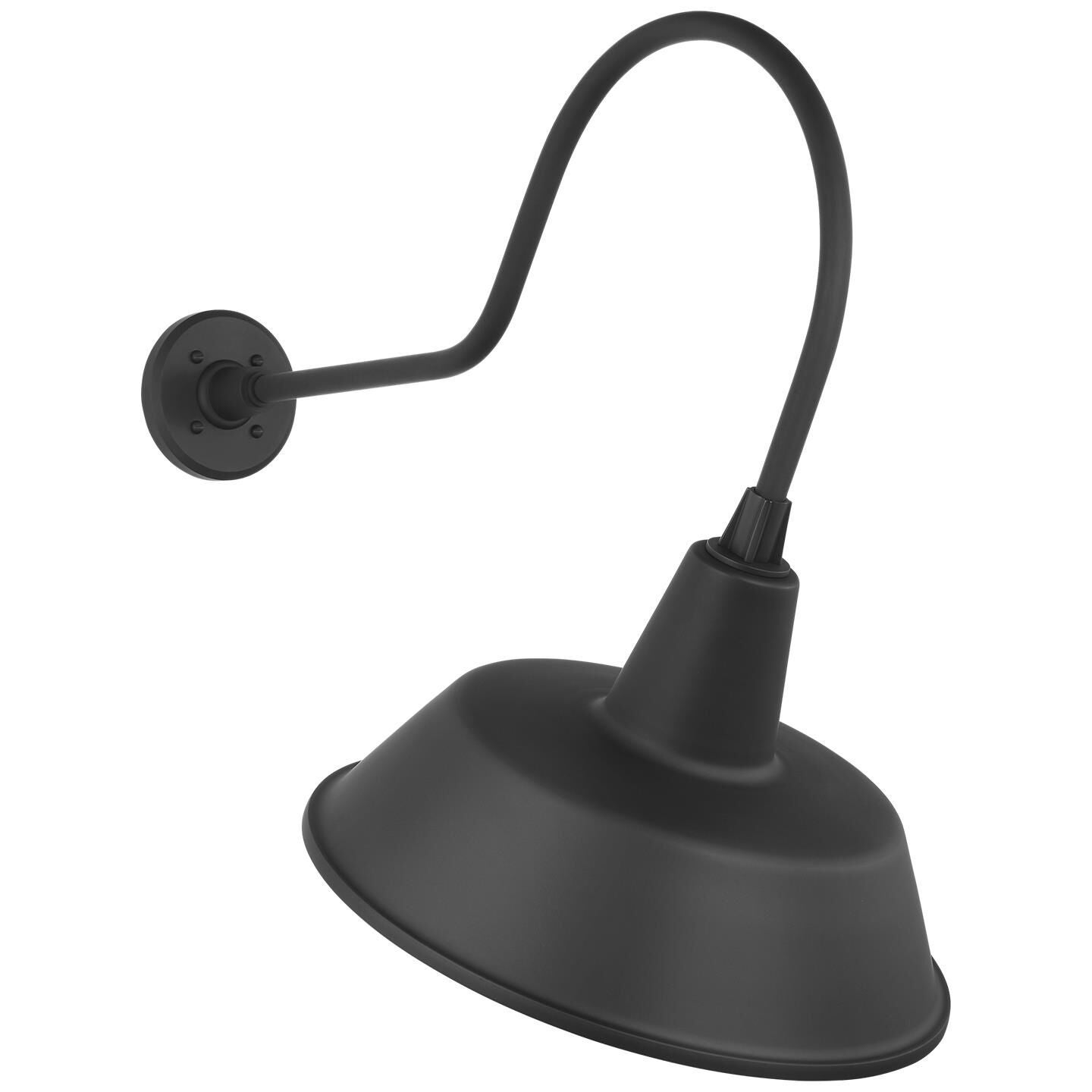 Shown in Matte Black finish and Black shade