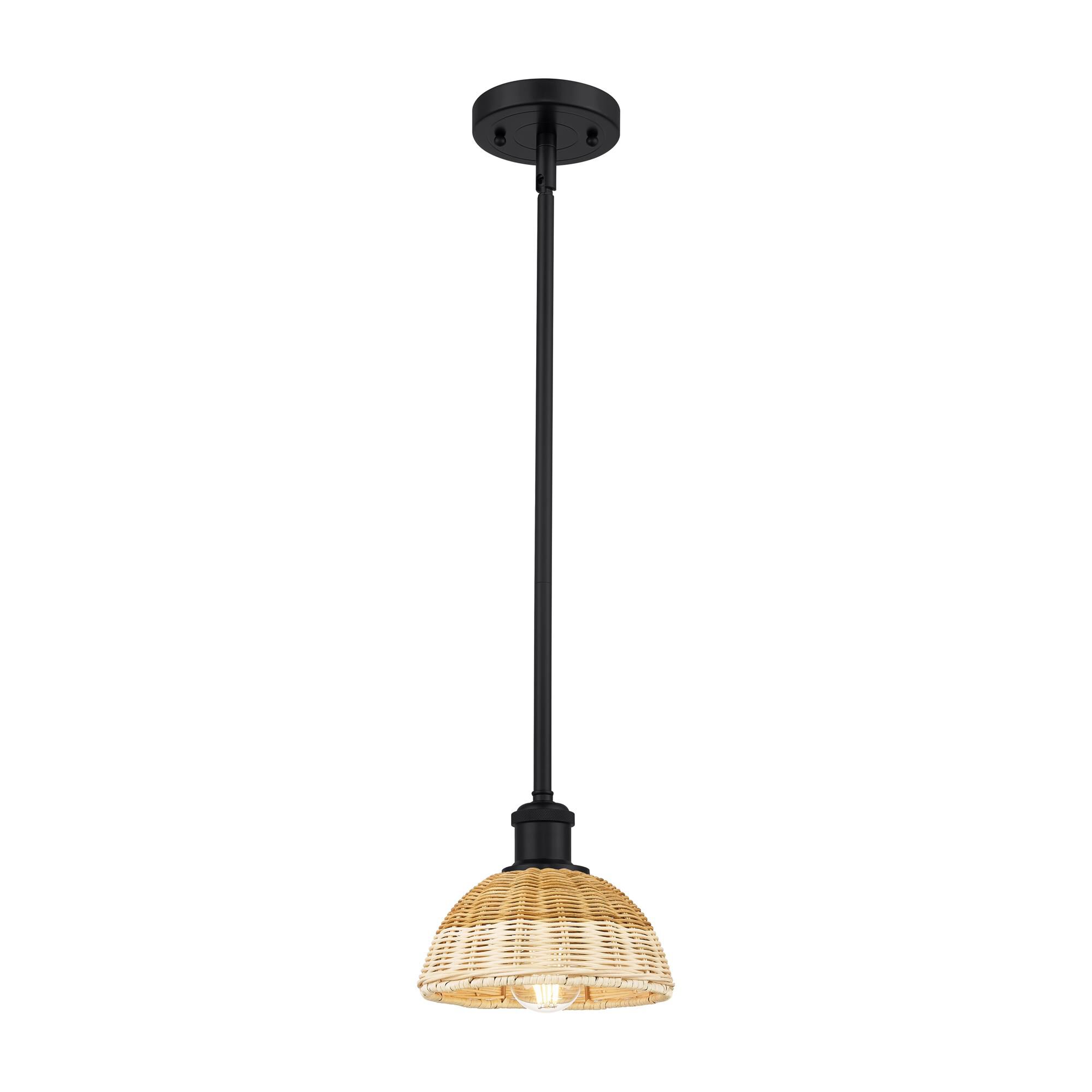 Shown in Matte Black finish and Natural shade