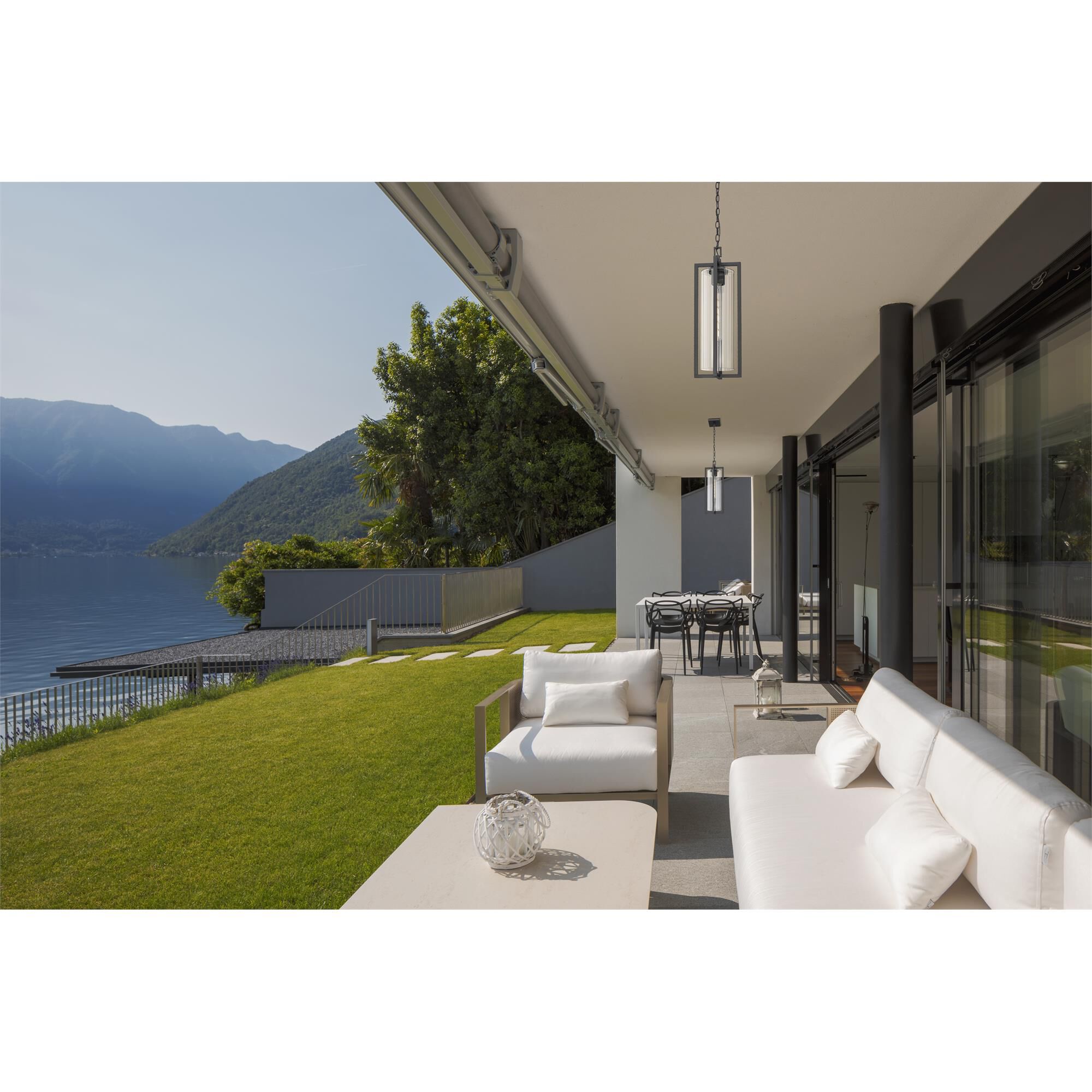 Shown in Black finish and Clear Ribbed glass and Clear Ribbed shade