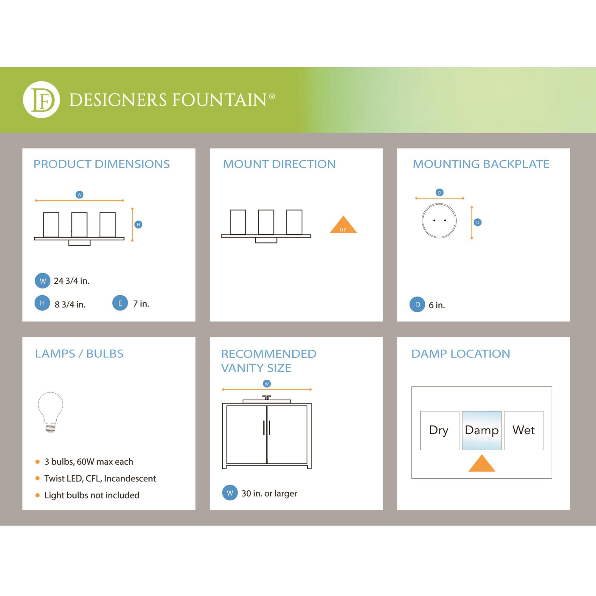 Shown in Chrome finish and Clear Seedy glass