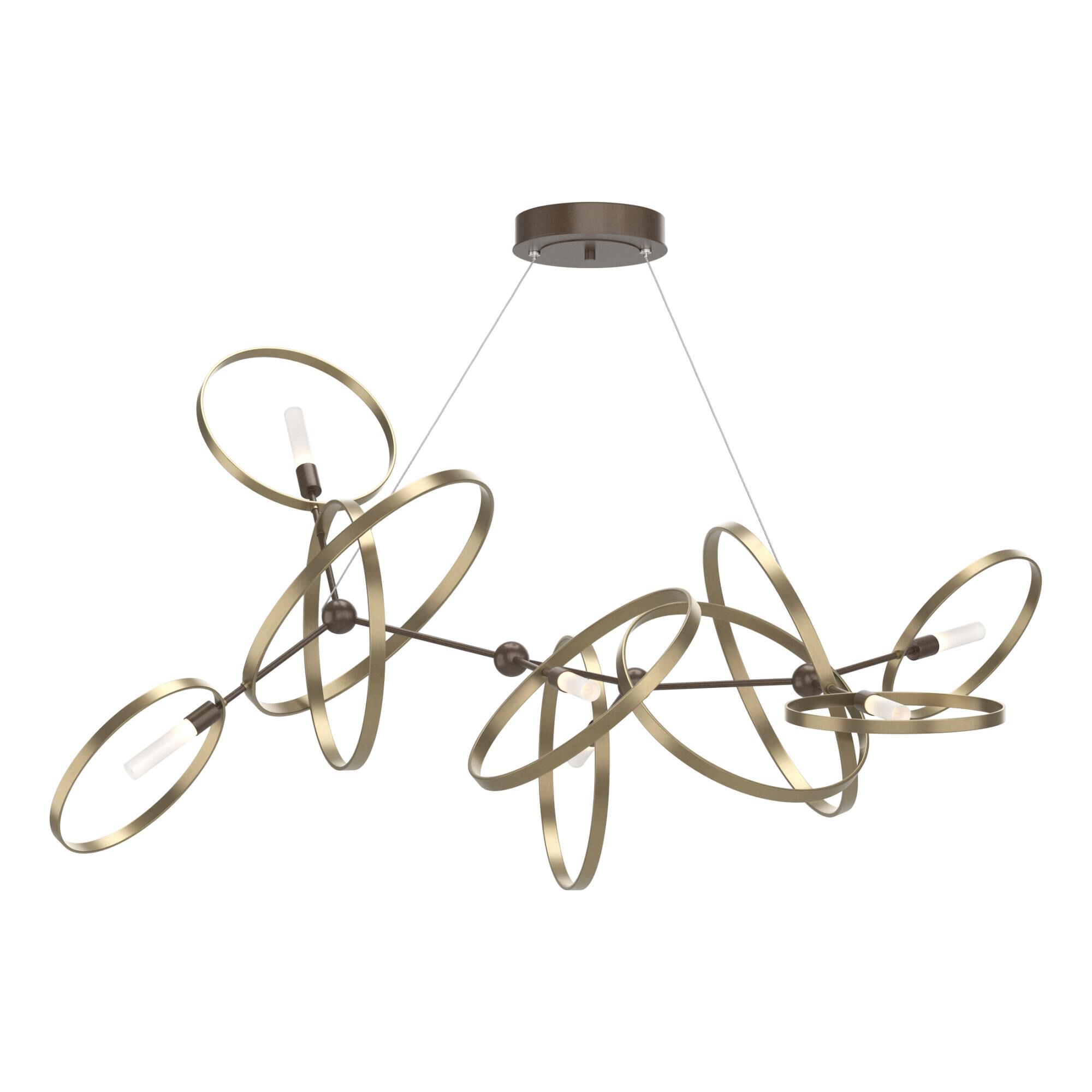 Celesse 59 Inch 6 Light Linear Suspension Light by Hubbardton Forge
