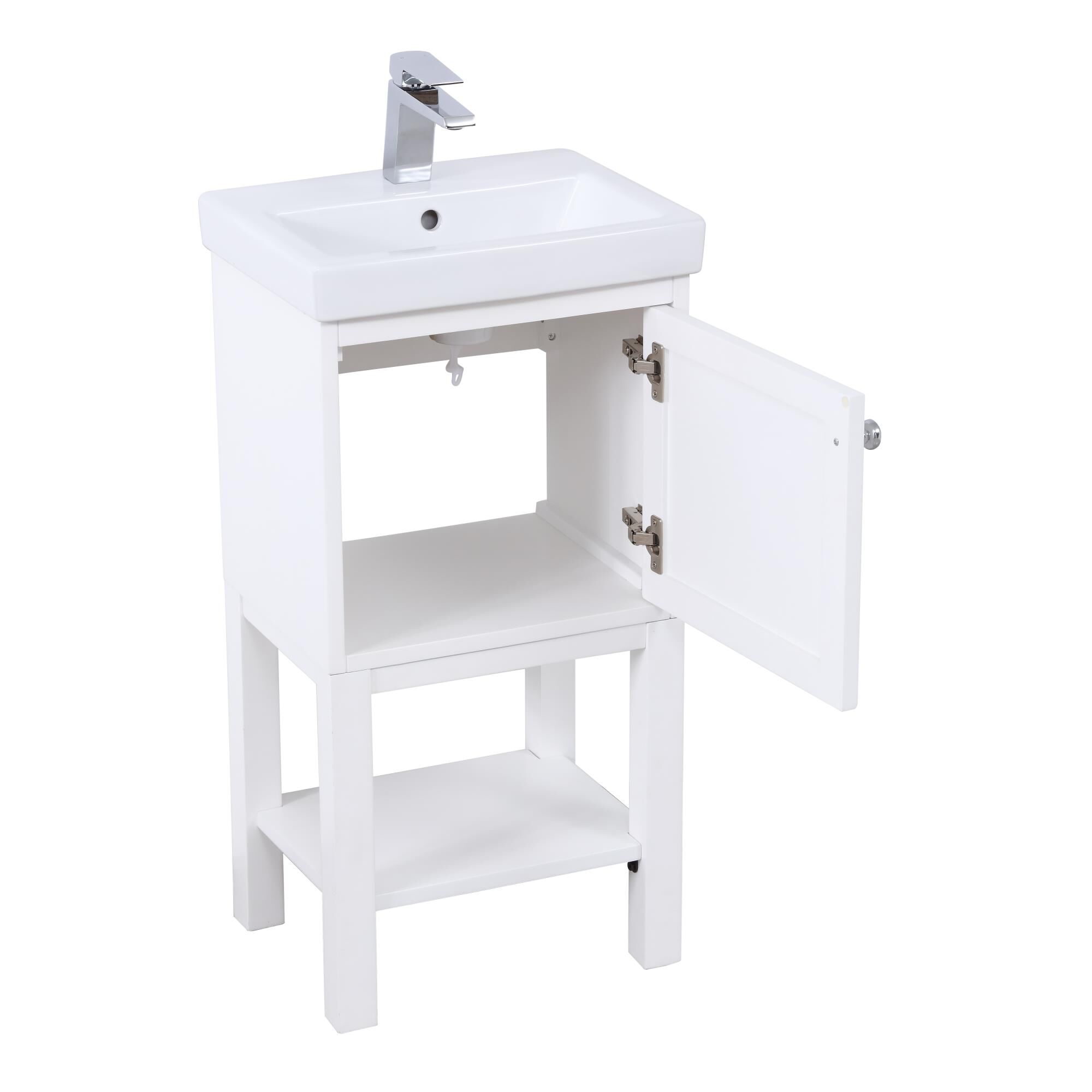 Shown in White finish