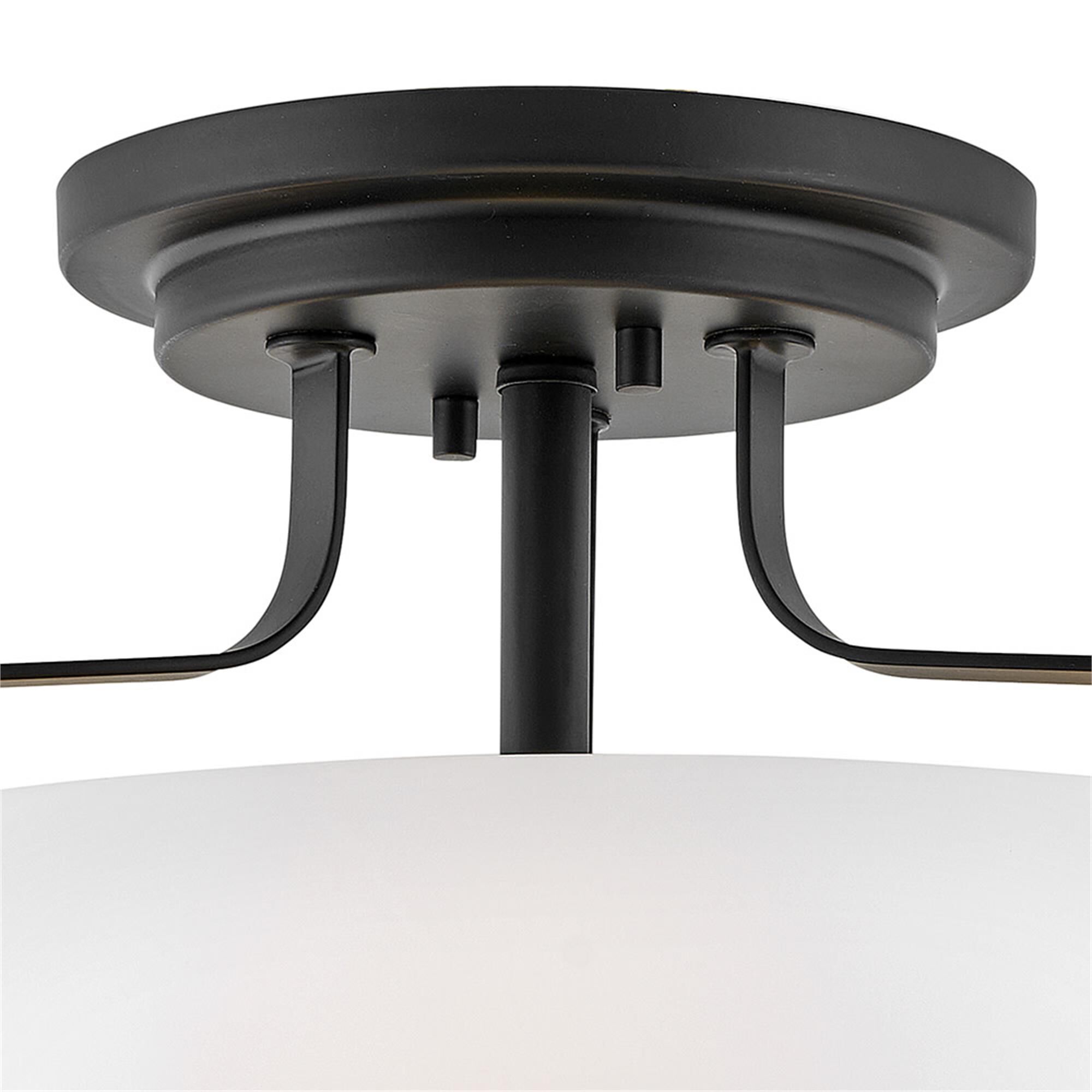 Harper 14 Inch 3 Light Semi Flush Mount,